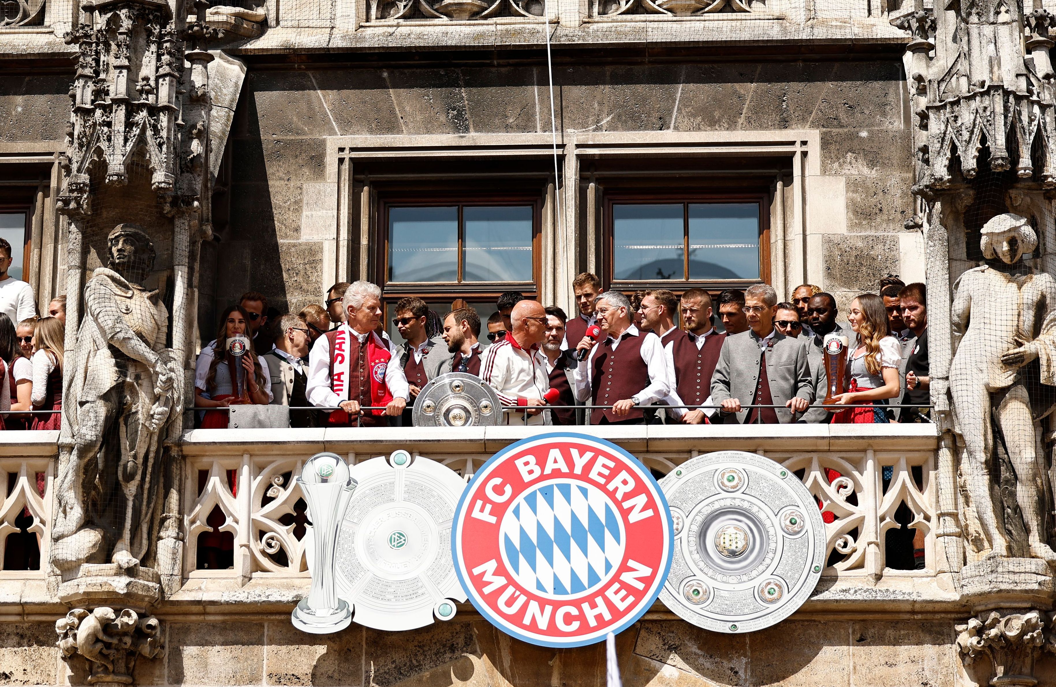 FC Bayern Muenchen Teams Celebrate Winning The Leagues