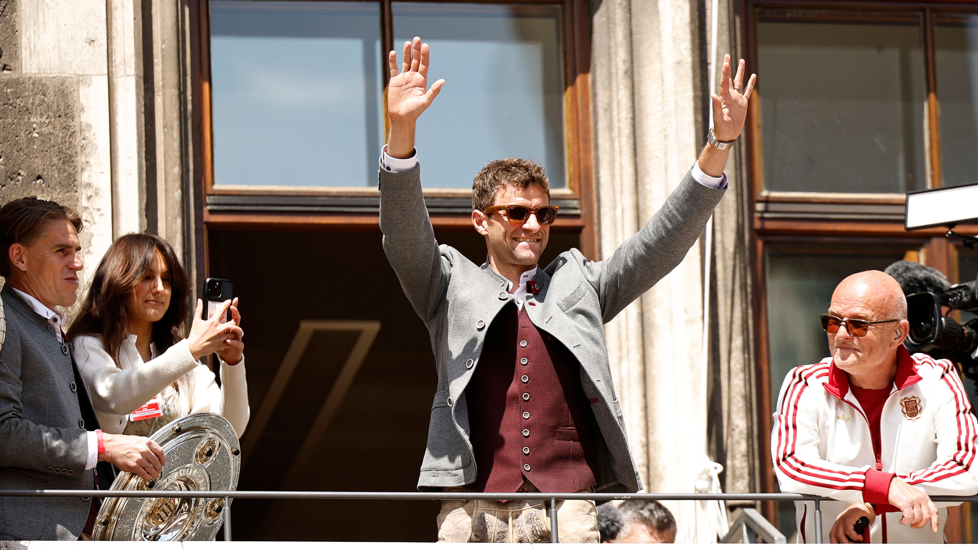 FC Bayern Muenchen Teams Celebrate Winning The Leagues