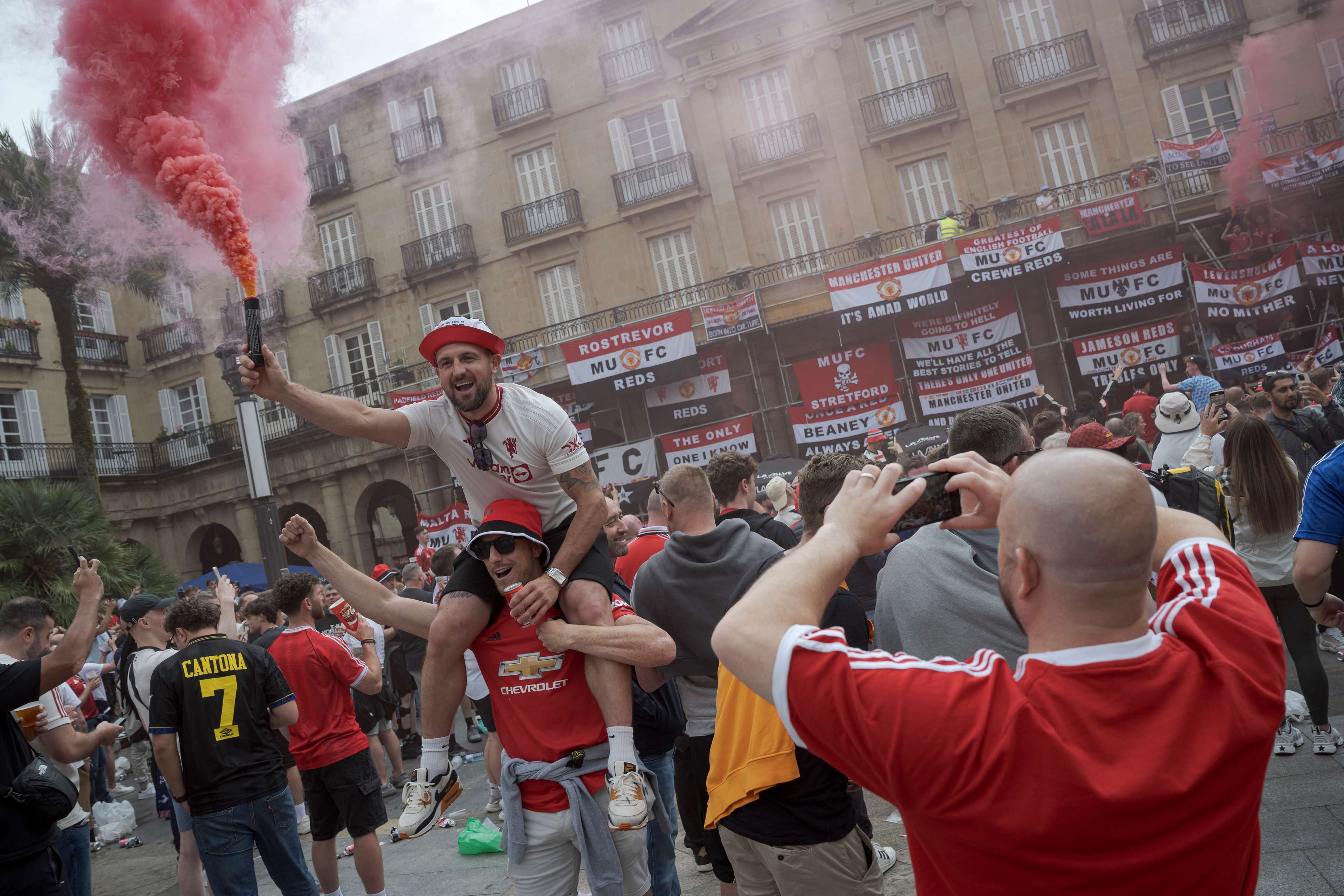 Tottenham Hotspur v Manchester United: Fans Descend On Bilbao For UEFA Europa League Final 2025