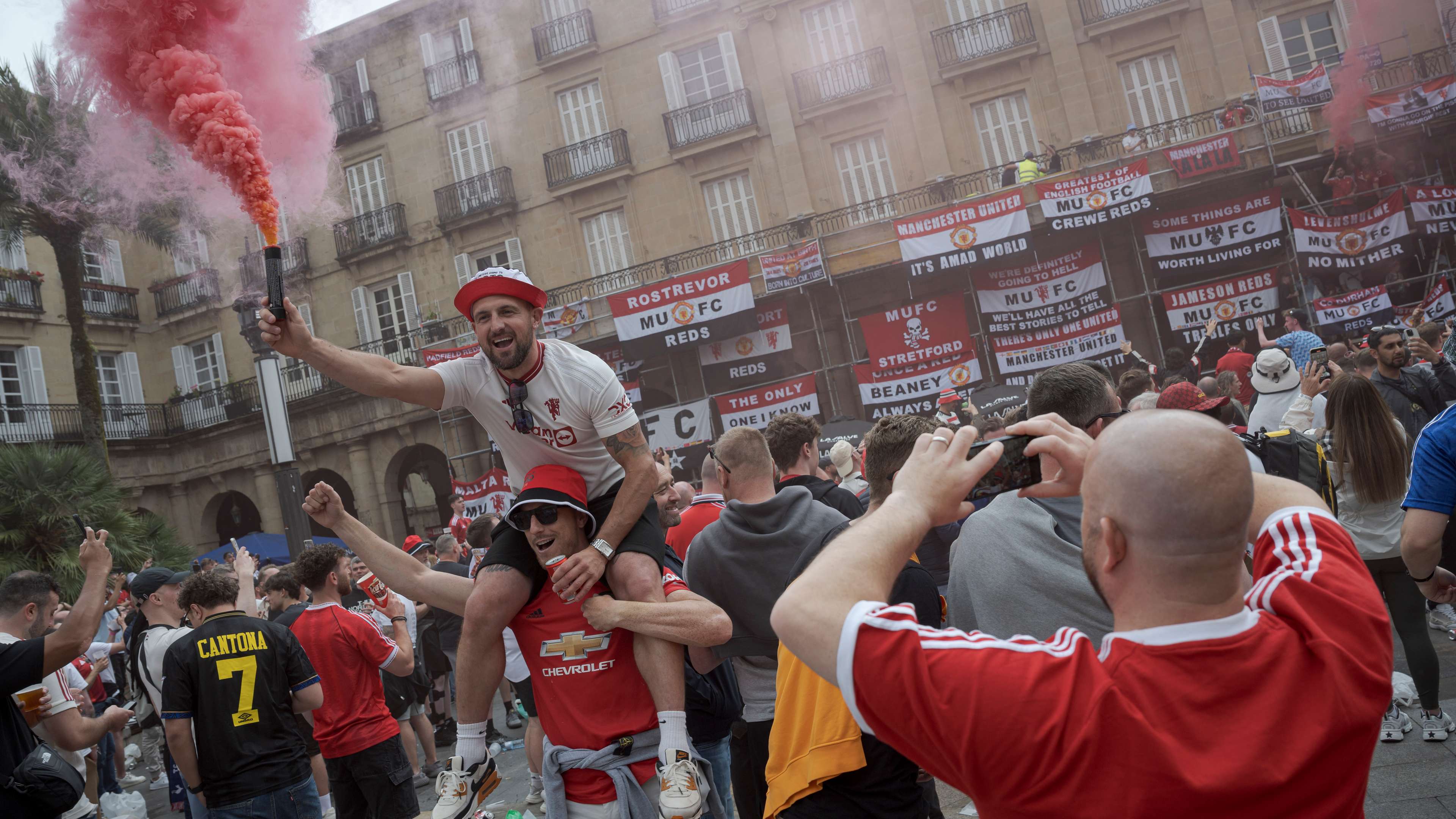 Tottenham Hotspur v Manchester United: Fans Descend On Bilbao For UEFA Europa League Final 2025