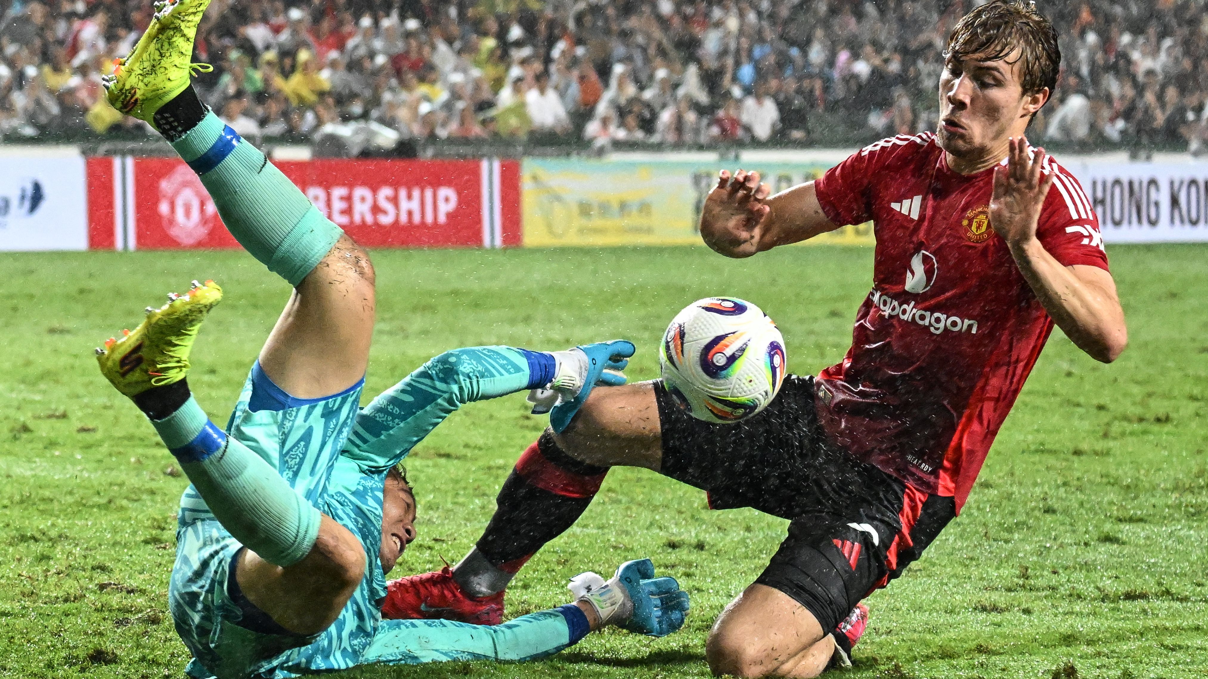 TOPSHOT-FBL-HKG-FRIENDLY-MAN UTD