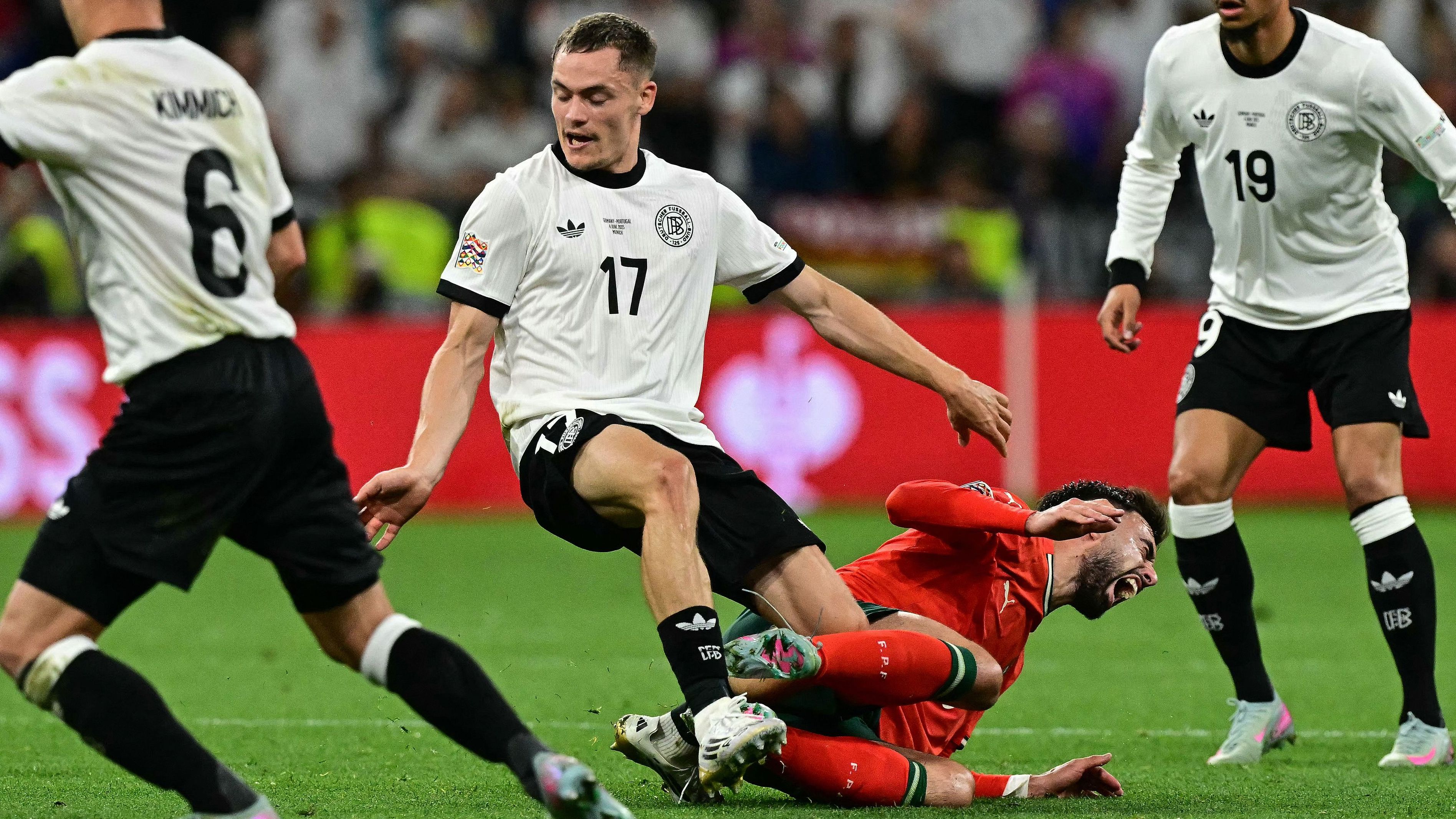 'Bring him in tonight' - Liverpool fans all say the same thing as transfer target Florian Wirtz plants BRUTAL tackle on Man Utd star Bruno Fernandes in Germany-Portugal clash | Goal.com UK