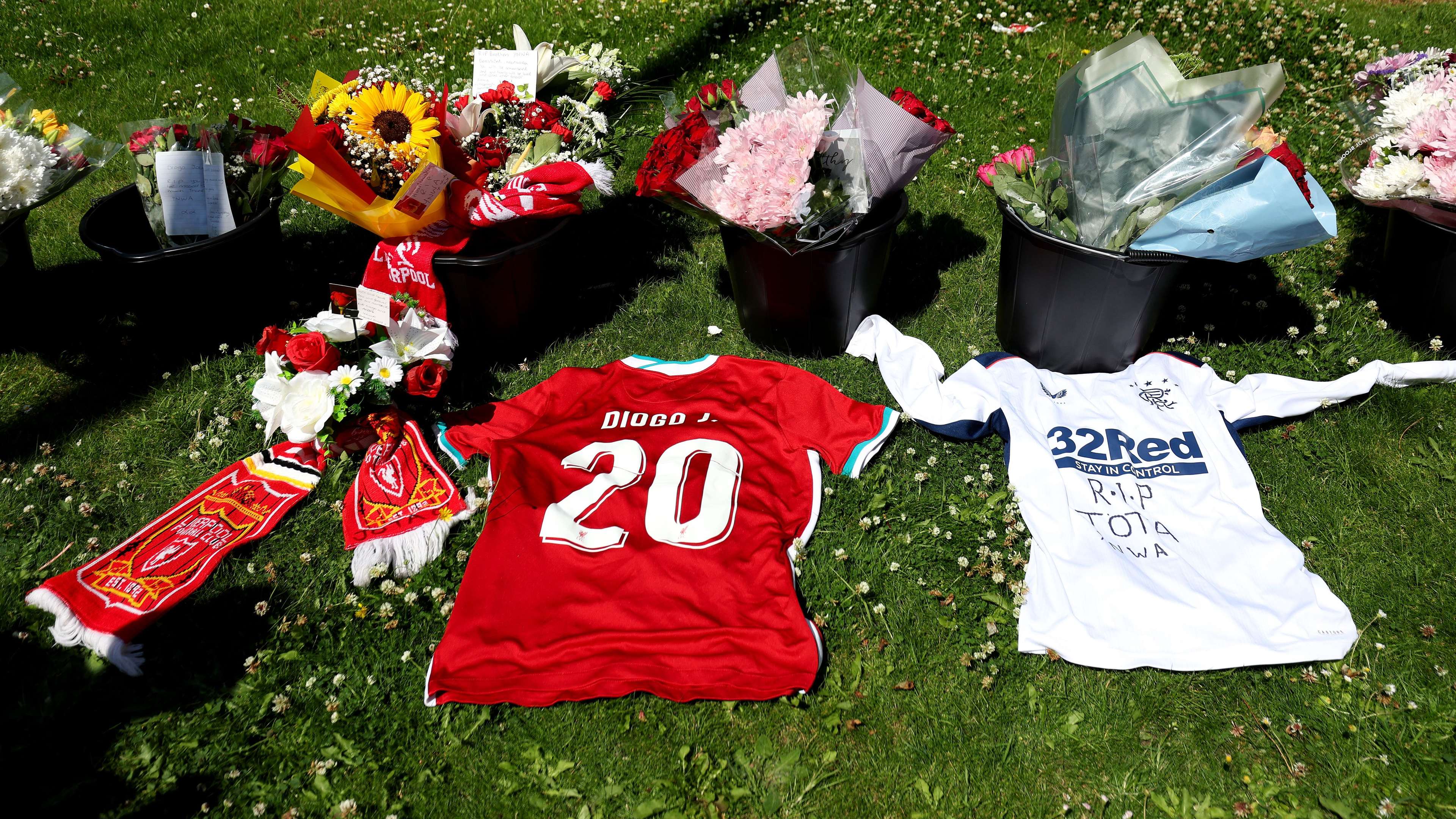 Tributes Laid For Diogo Jota At Anfield
