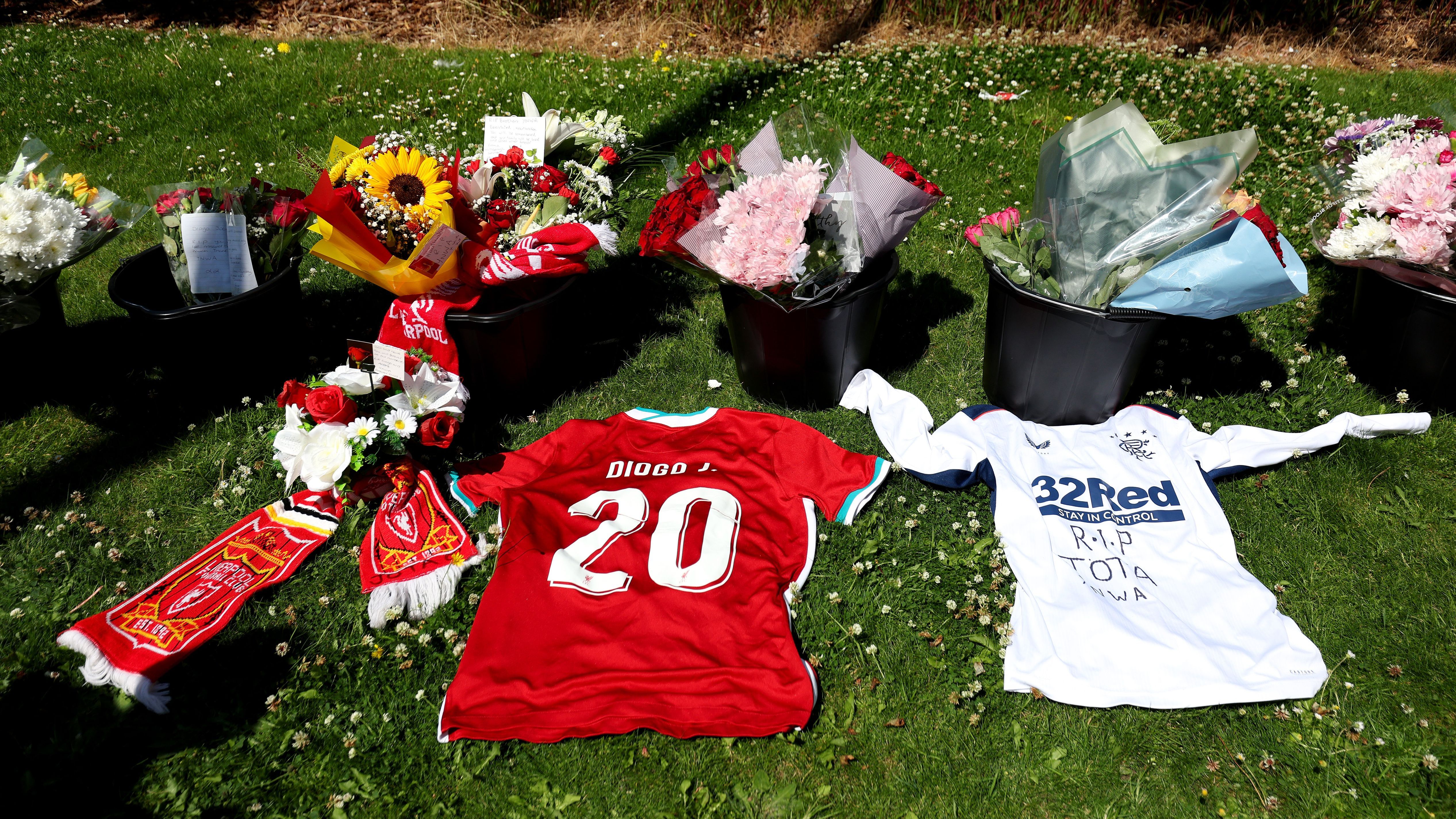 Tributes Laid For Diogo Jota At Anfield