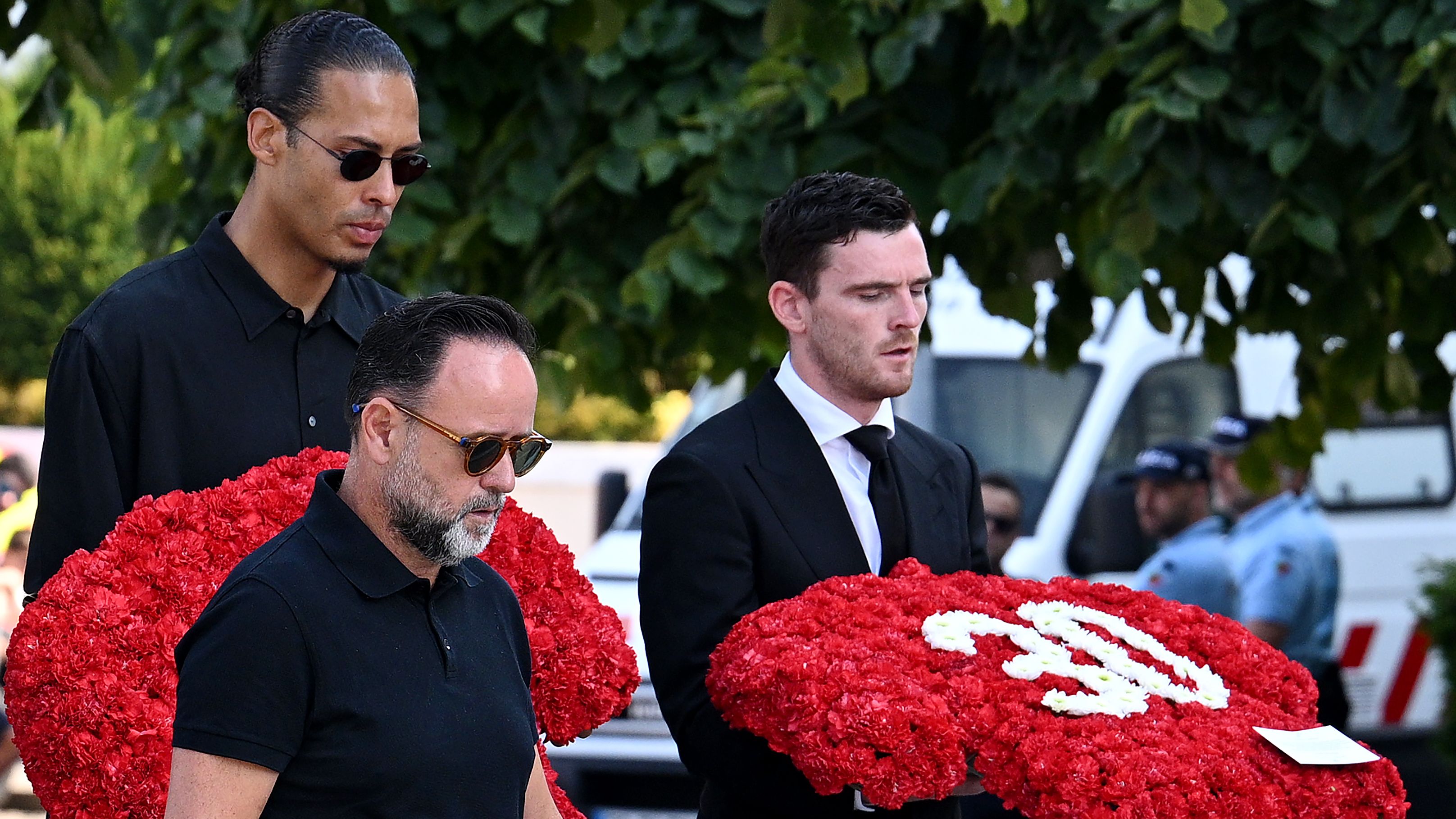 Funeral Held For Diogo Jota And Andre Silva In Their Hometown Of Gondomar