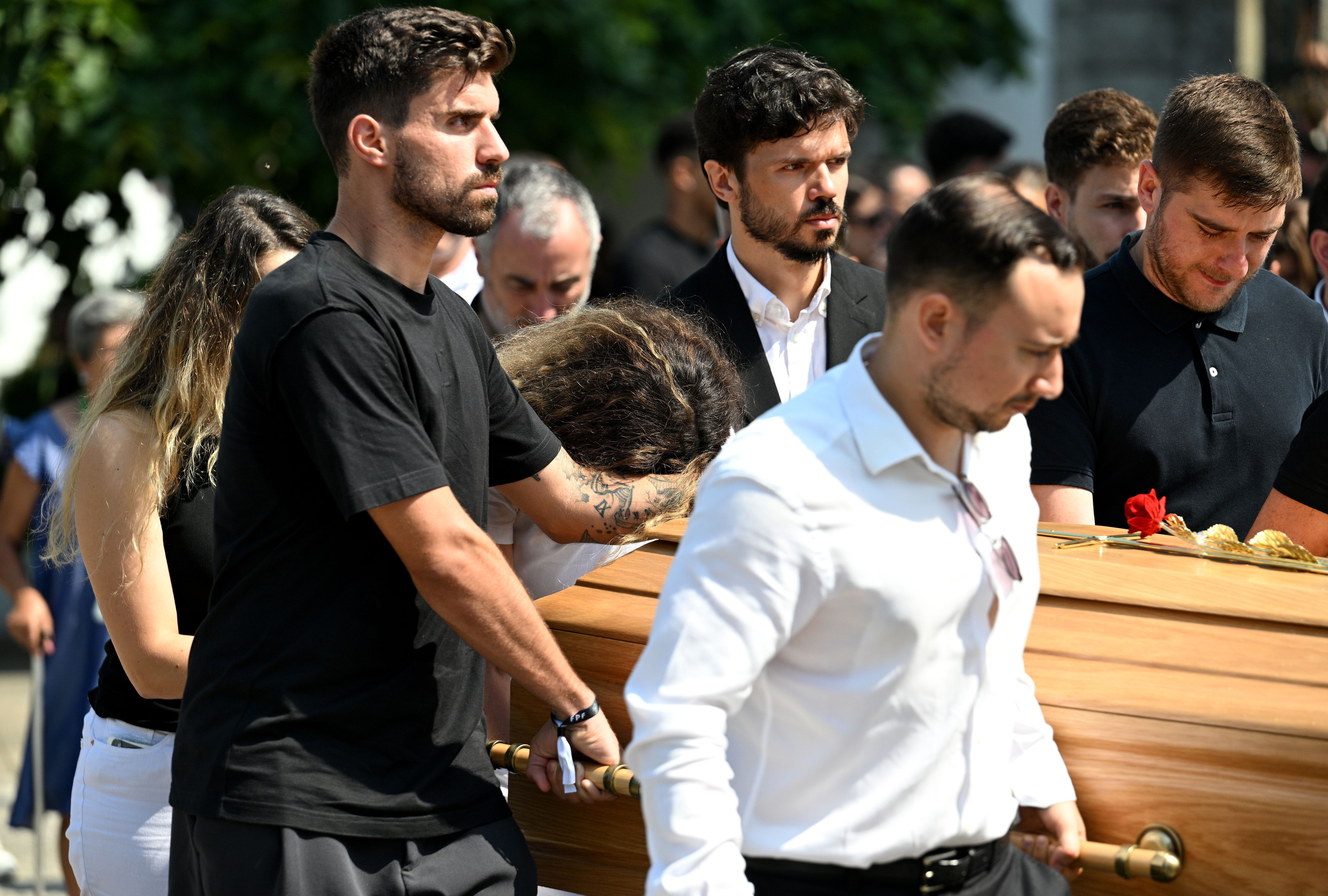 Funeral Held For Diogo Jota And Andre Silva In Their Hometown Of Gondomar