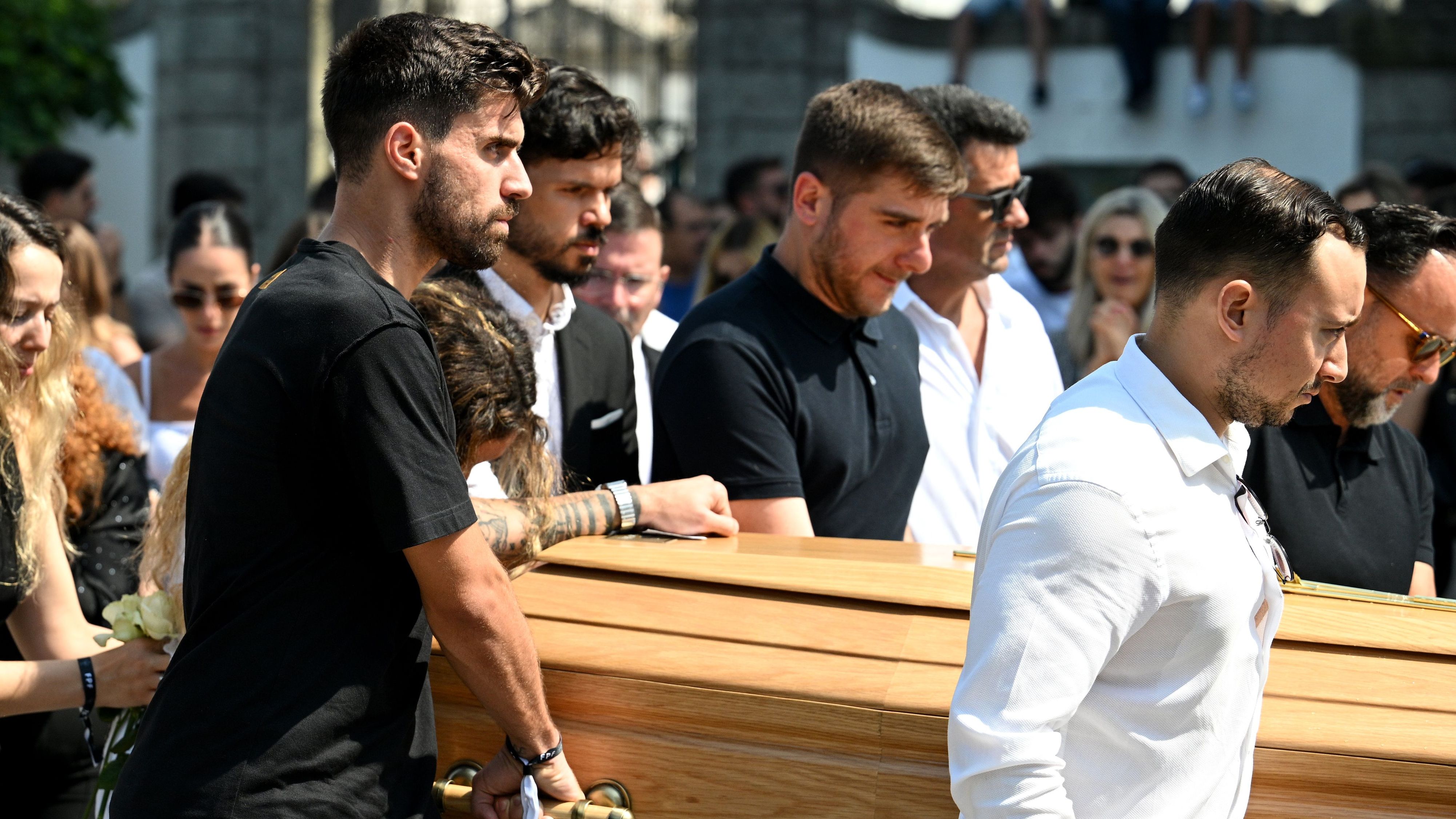 Funeral Held For Diogo Jota And Andre Silva In Their Hometown Of Gondomar