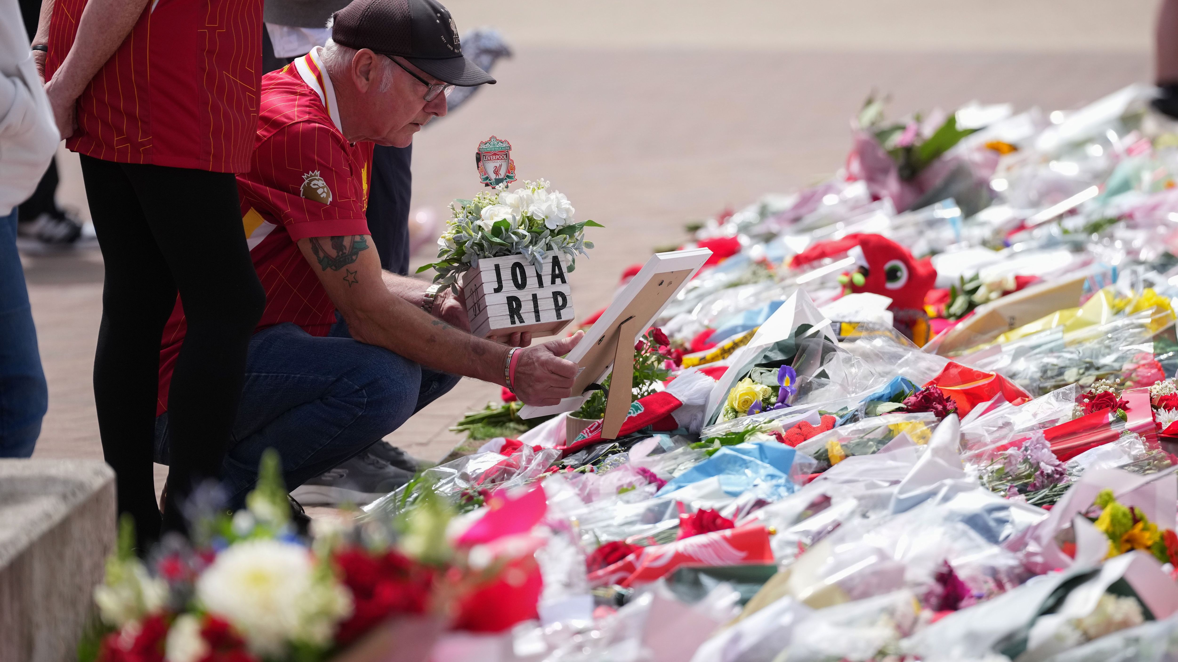Tributes Laid For Diogo Jota At Anfield