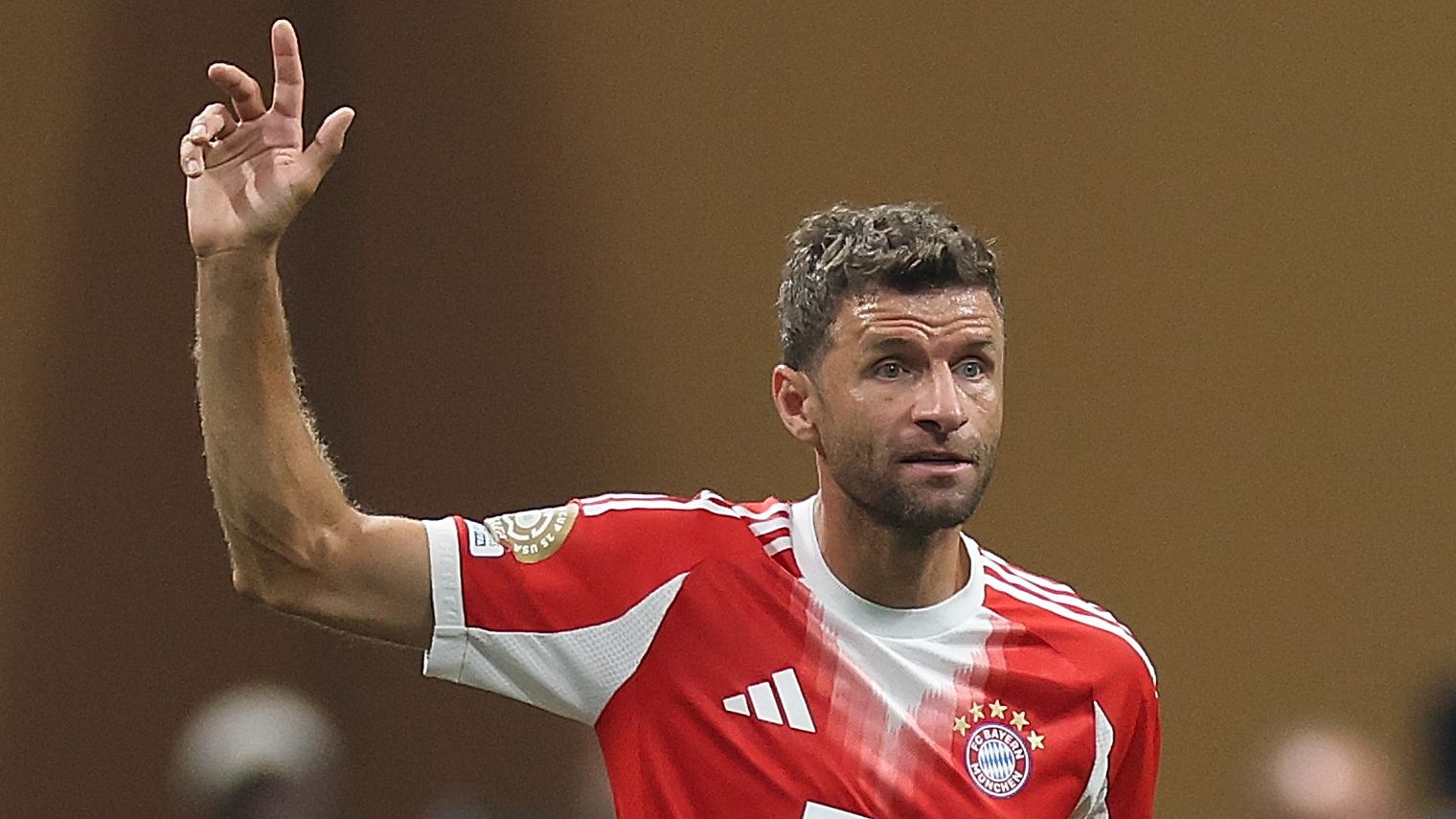 Triumphant sports figure-achieving a goal