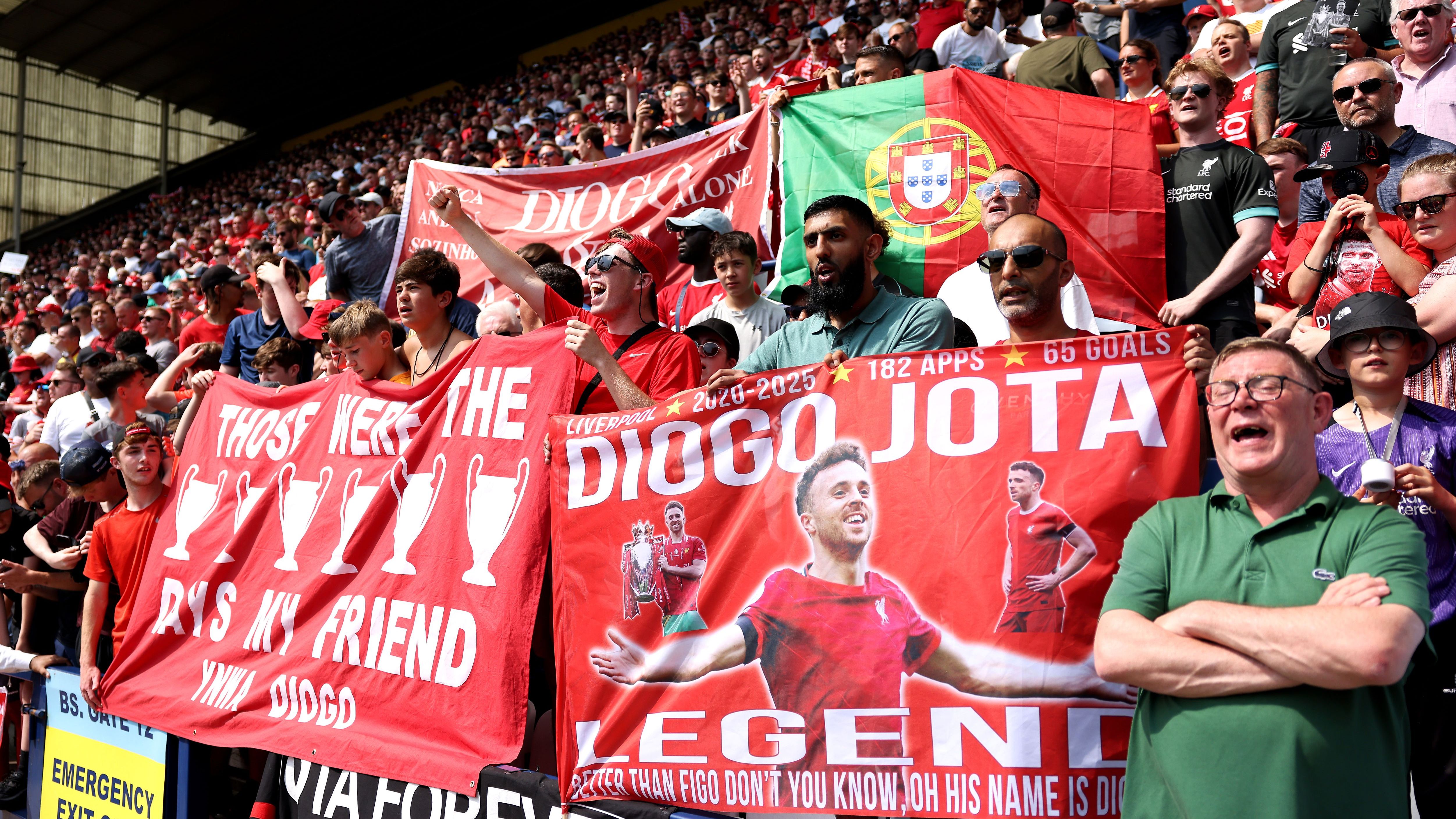 How Liverpool and supporters paid tribute to Diogo Jota in their first match since his passing in pre-season friendly with Preston | Goal.com UK