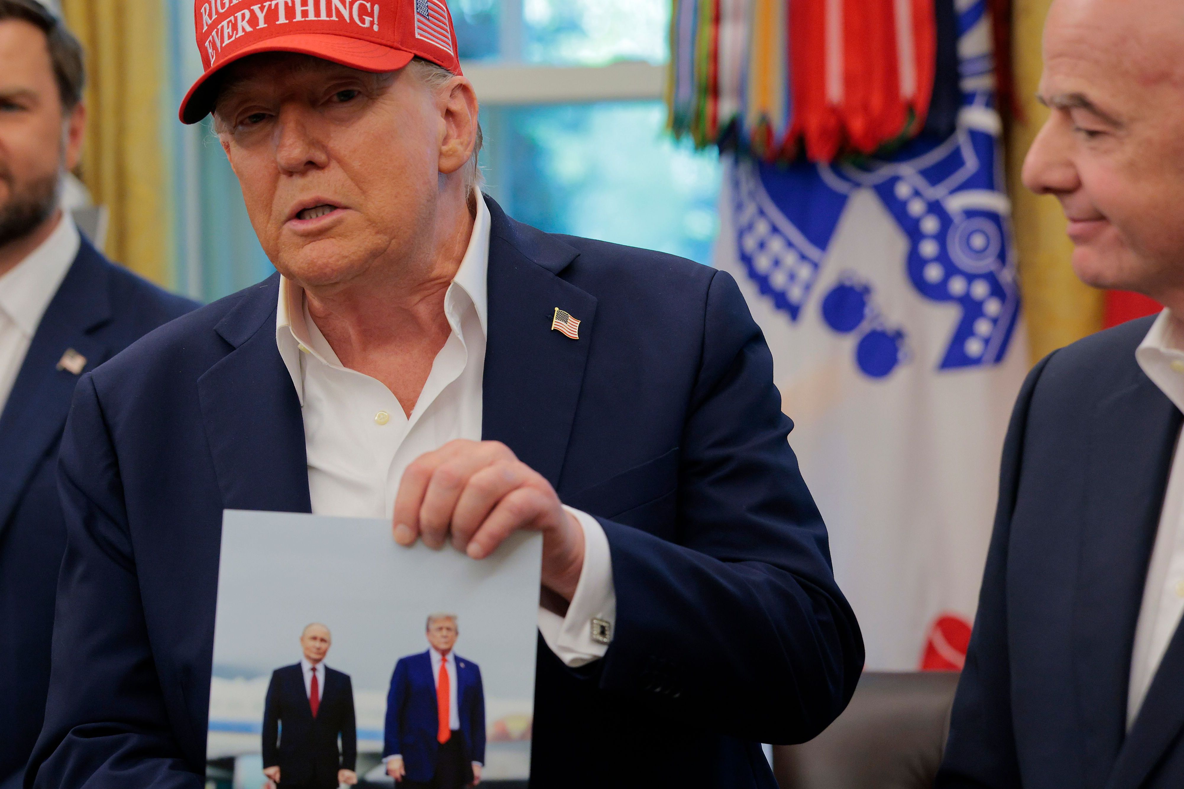 President Donald Trump Makes Announcement From The Oval Office