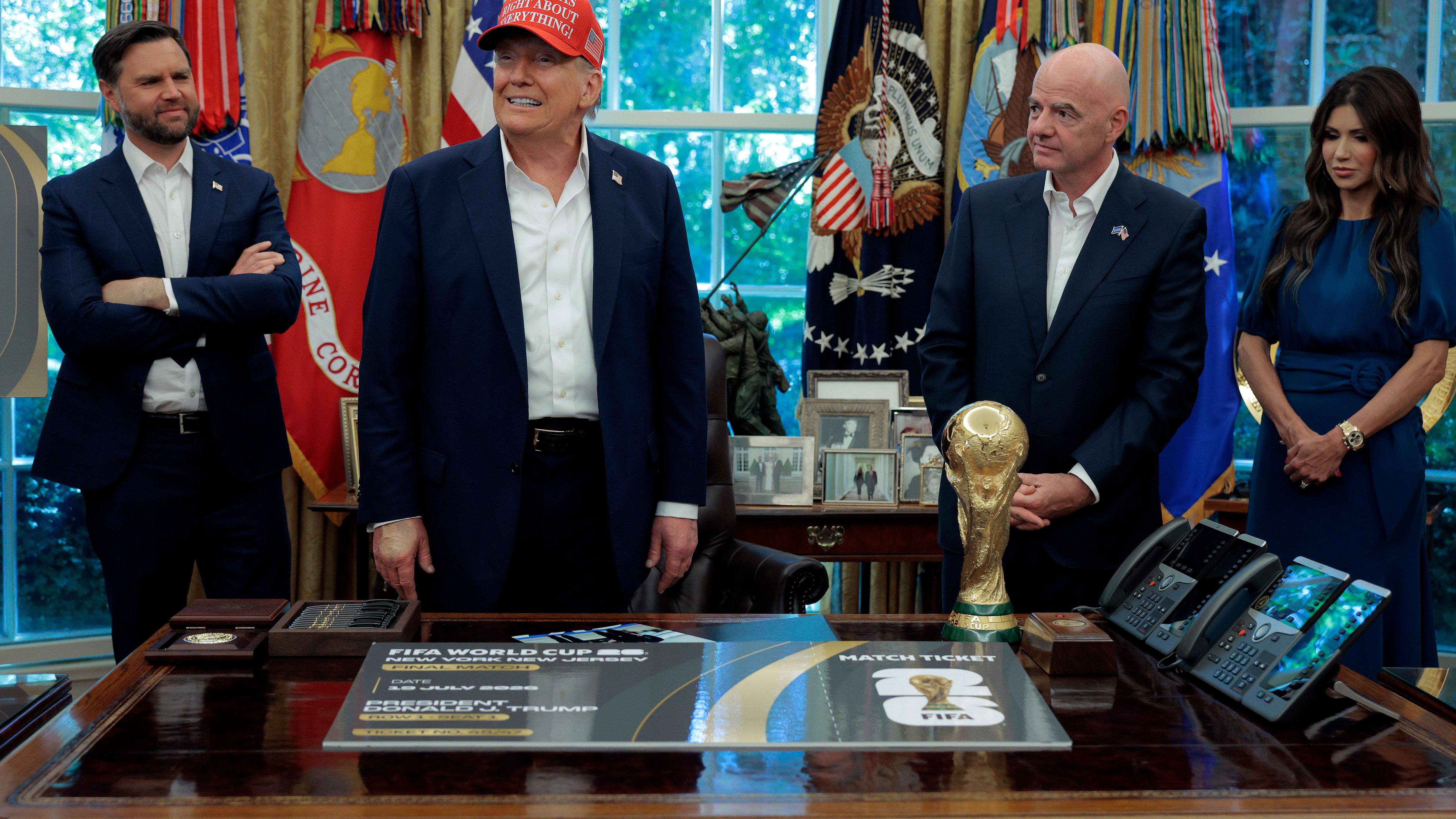 President Trump Announces The FIFA World Cup 2026 Draw Will Take Place At The Kennedy Center