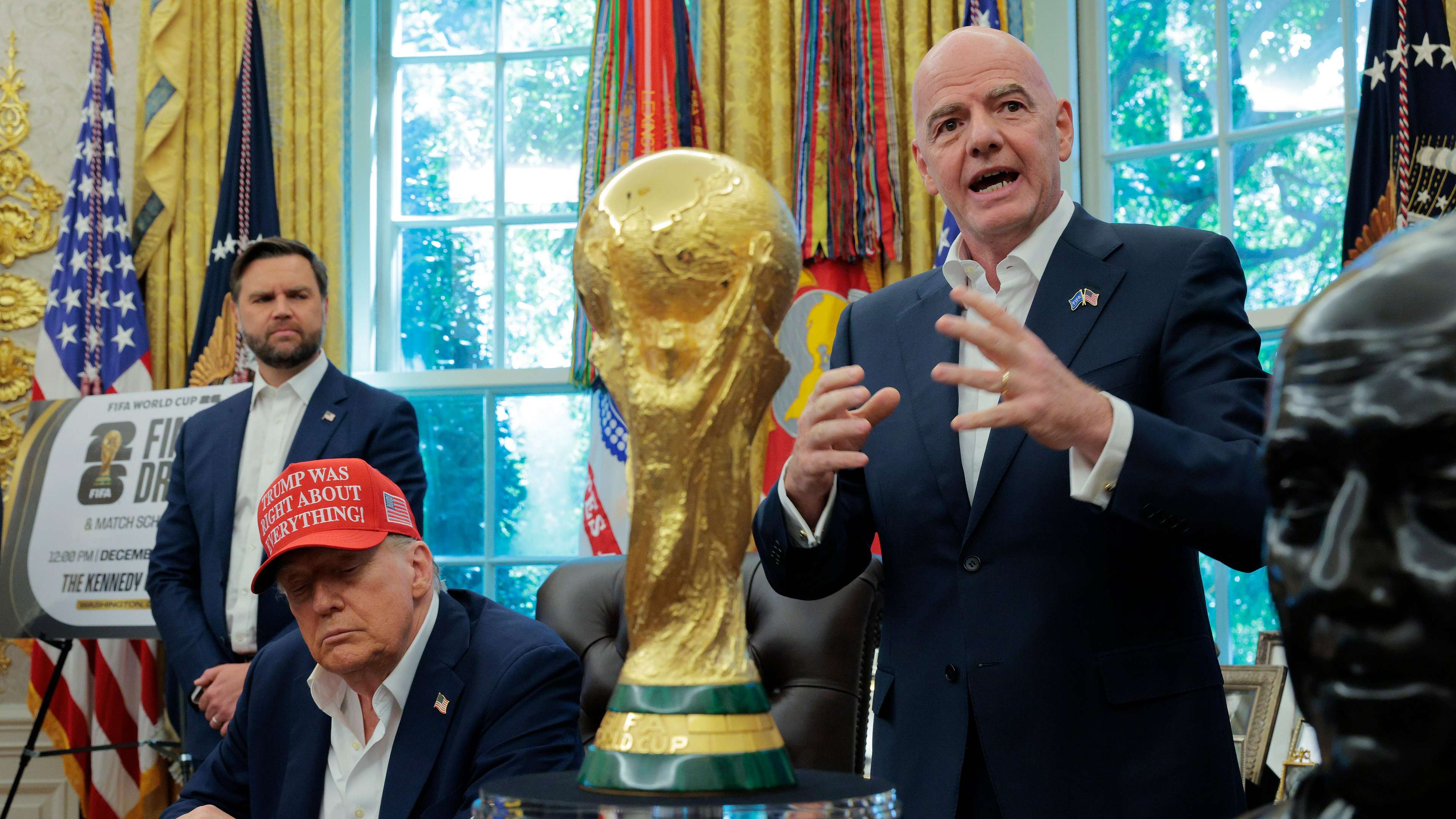 President Trump Announces The FIFA World Cup 2026 Draw Will Take Place At The Kennedy Center