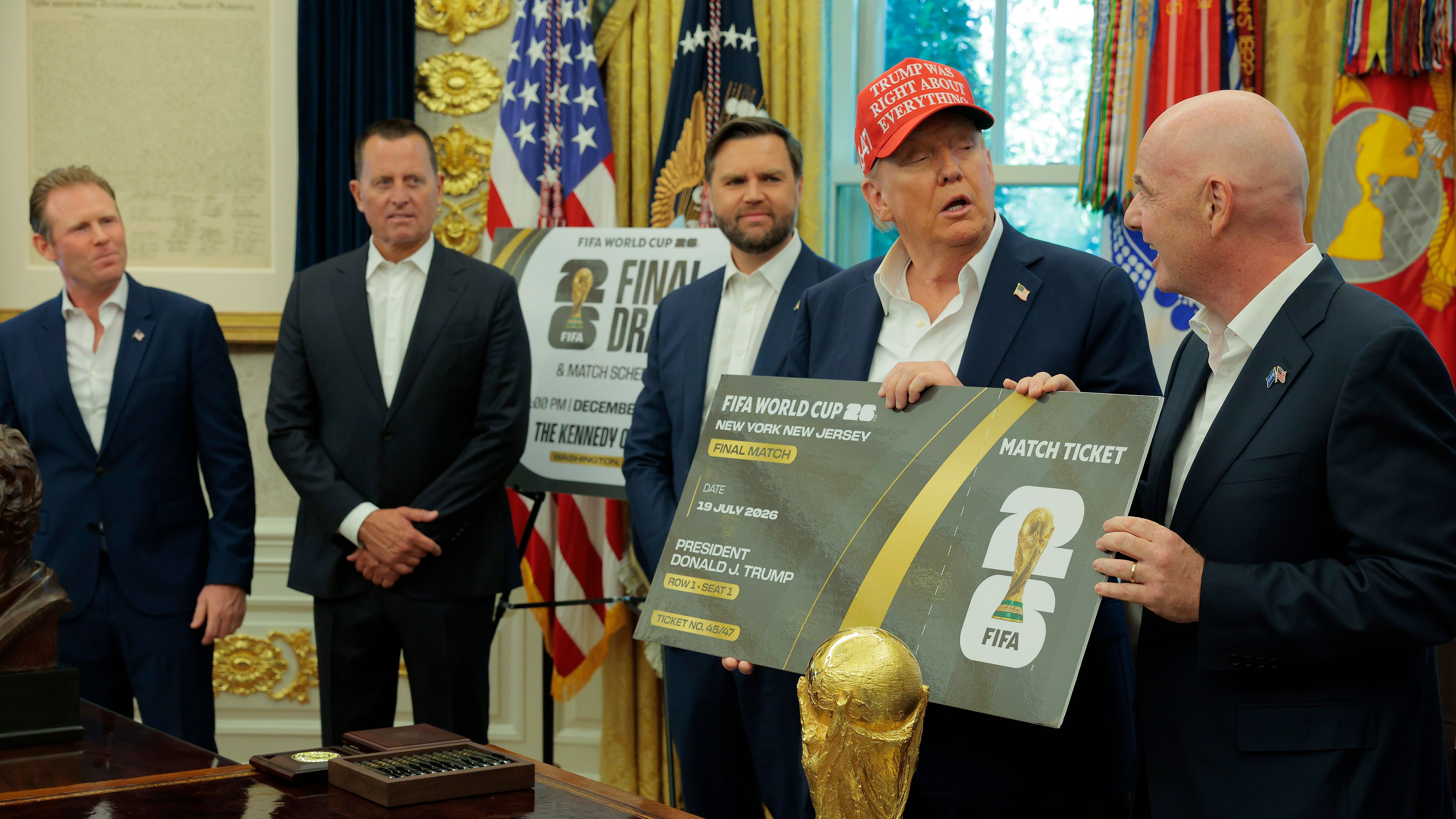 President Donald Trump Makes Announcement From The Oval Office