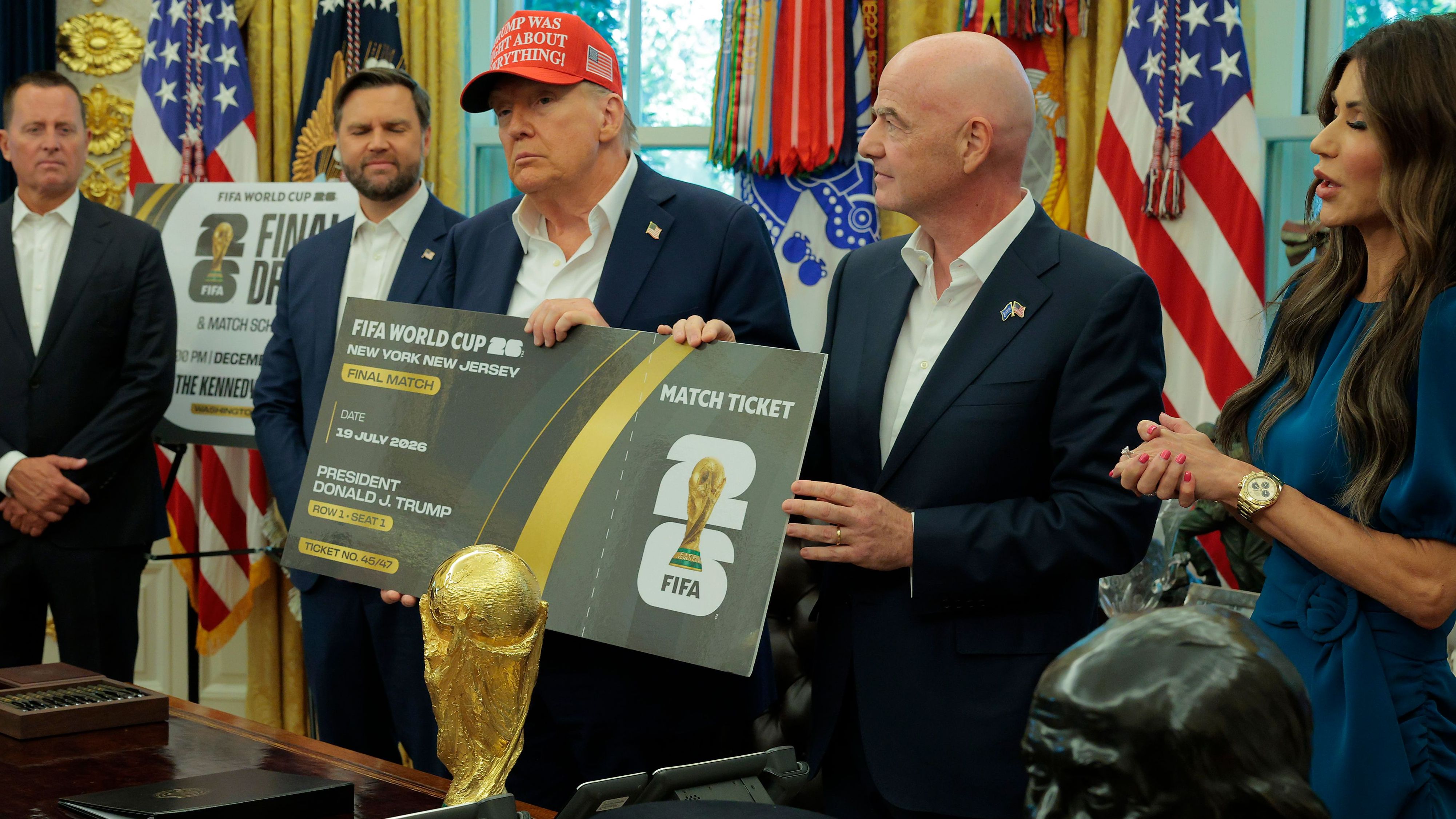 President Donald Trump Makes Announcement From The Oval Office
