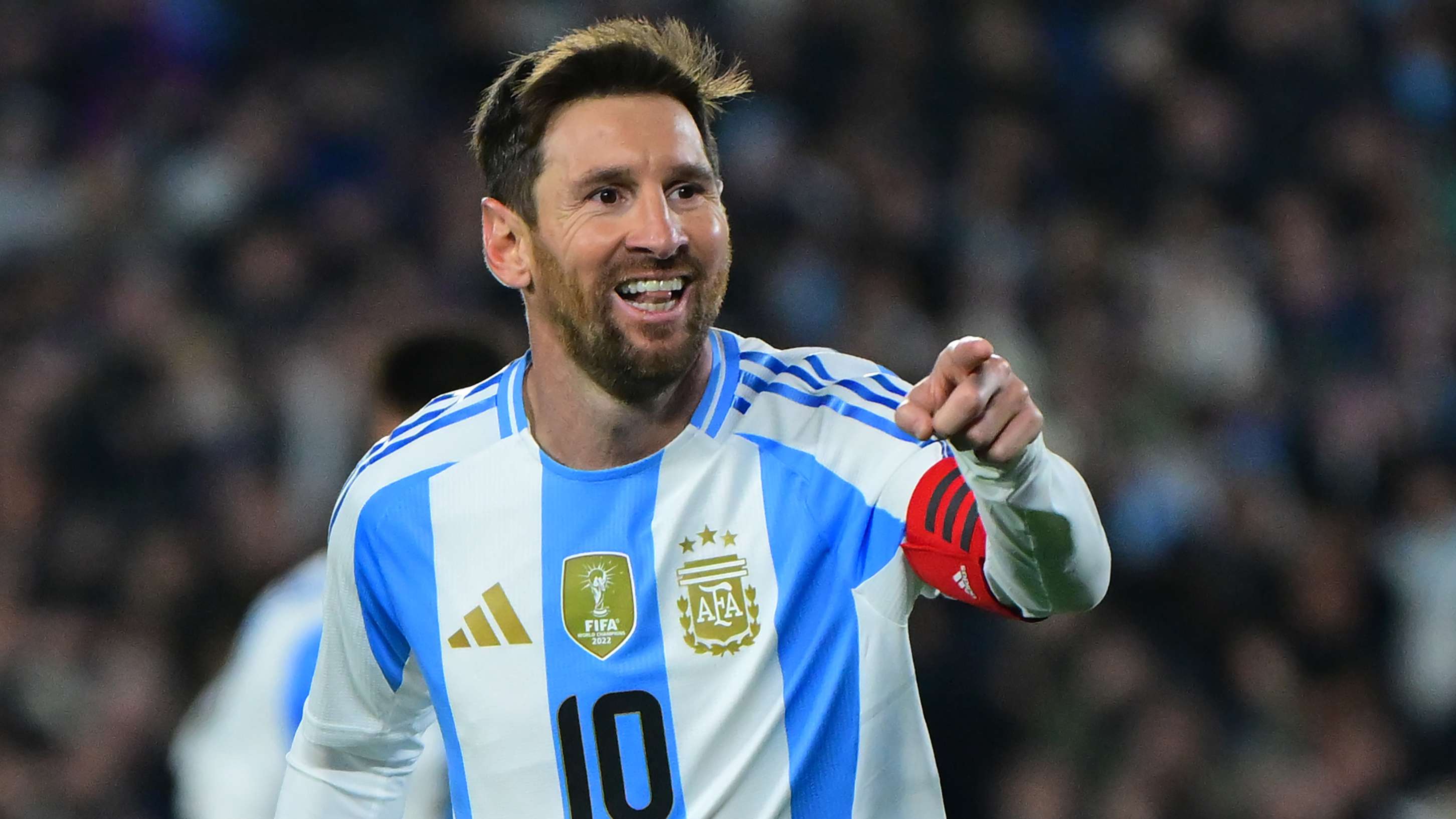 Messi scored twice as the reigning world champions
