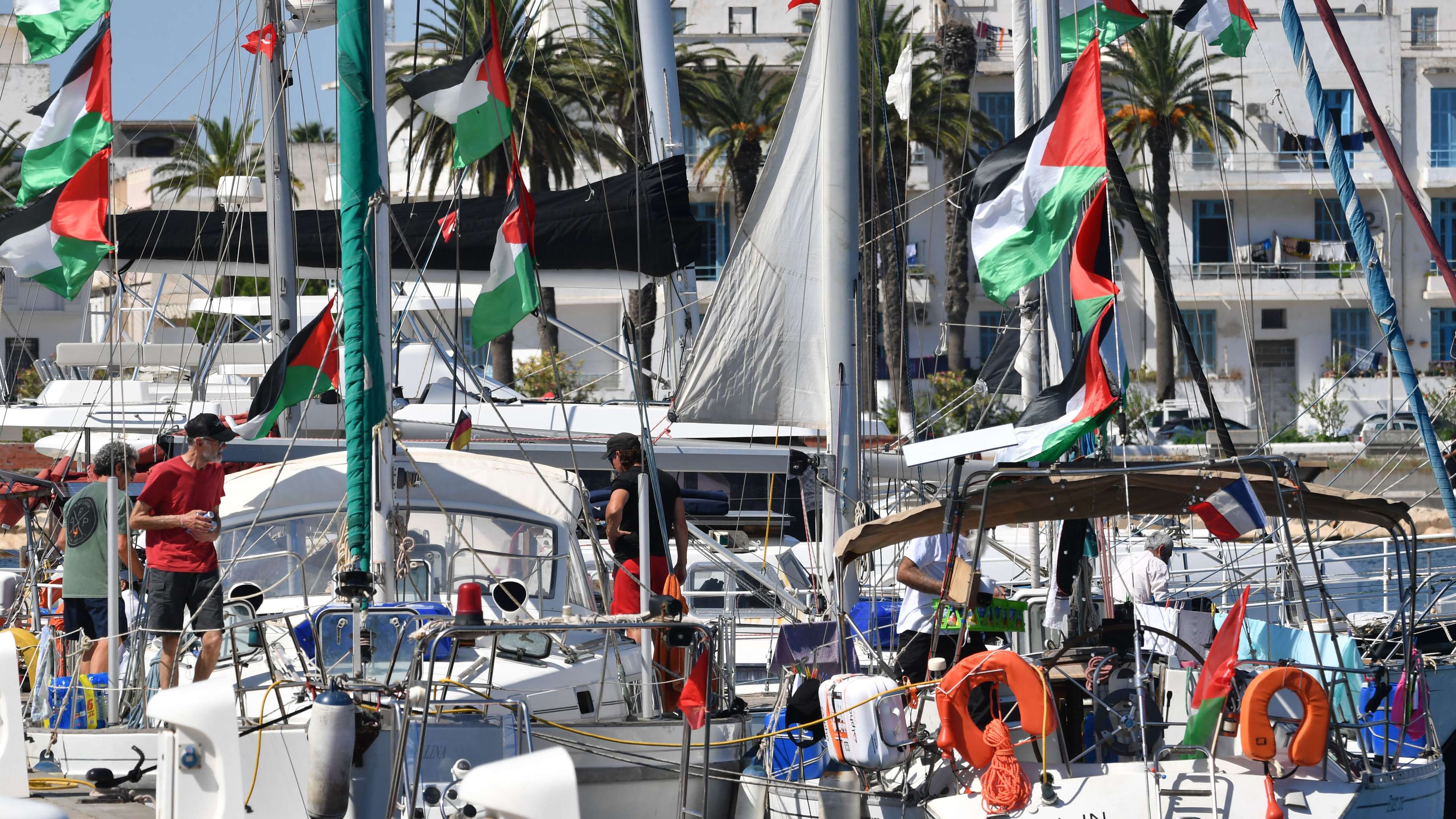 TUNISIA-PALESTINIAN-ISRAEL-CONFLICT-GAZA-FLOTILLA