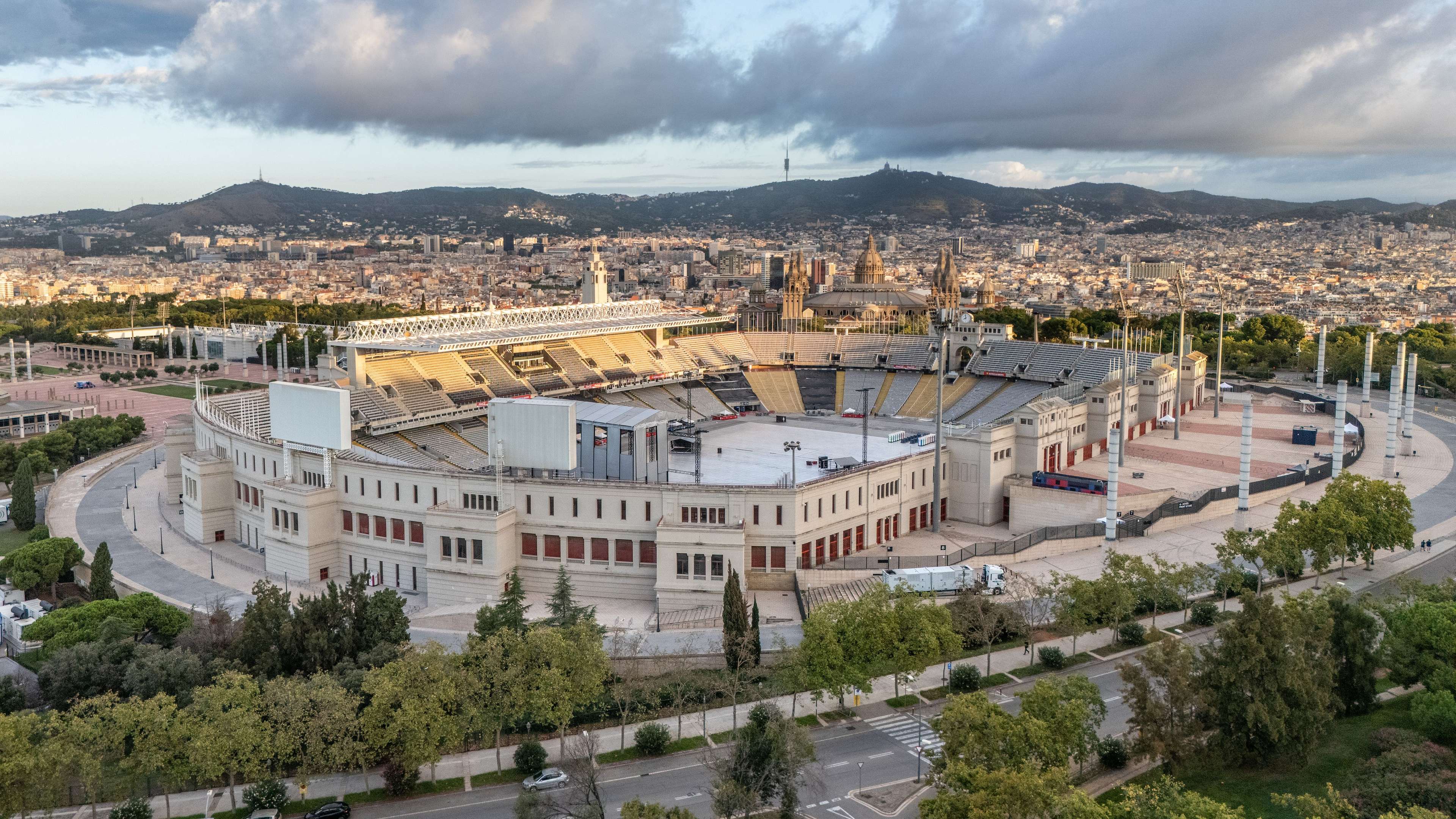 General Aerial View Of The Estadi Olimpic Lluis Companys