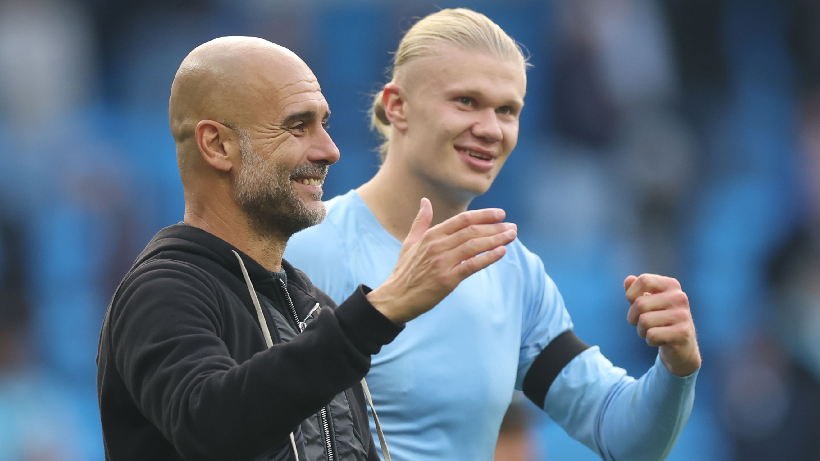Disappointed' - Pep Guardiola jokes about Erling Haaland and sends warning to Man City after striker scores twice to down Everton | Goal.com UK