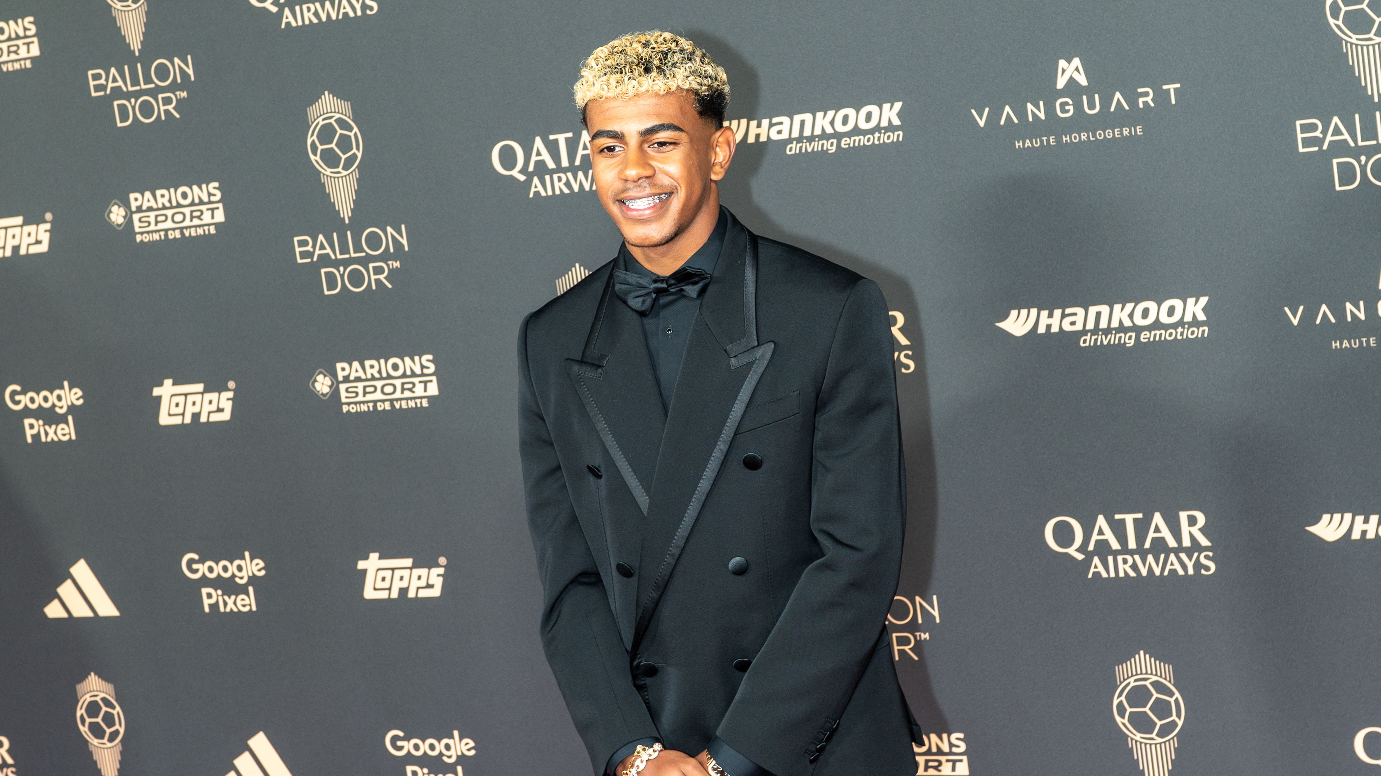 FRANCE-SPORTS-FOOTBALL-BALLON-D-OR-LAMINE-YAMAL-ARRIVAL