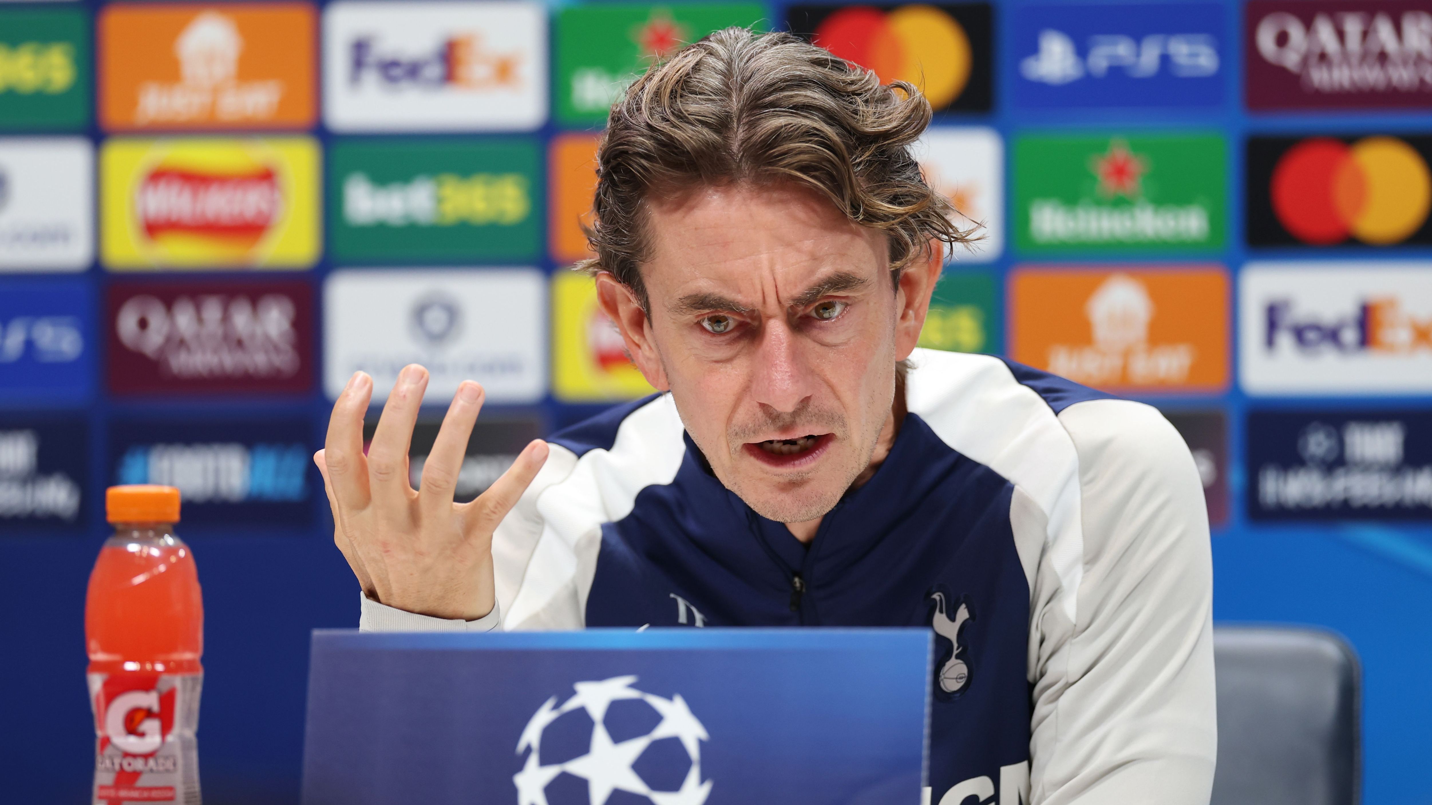 Tottenham Hotspur Training Session And Press Conference - UEFA Champions League 2025/26 League Phase MD4