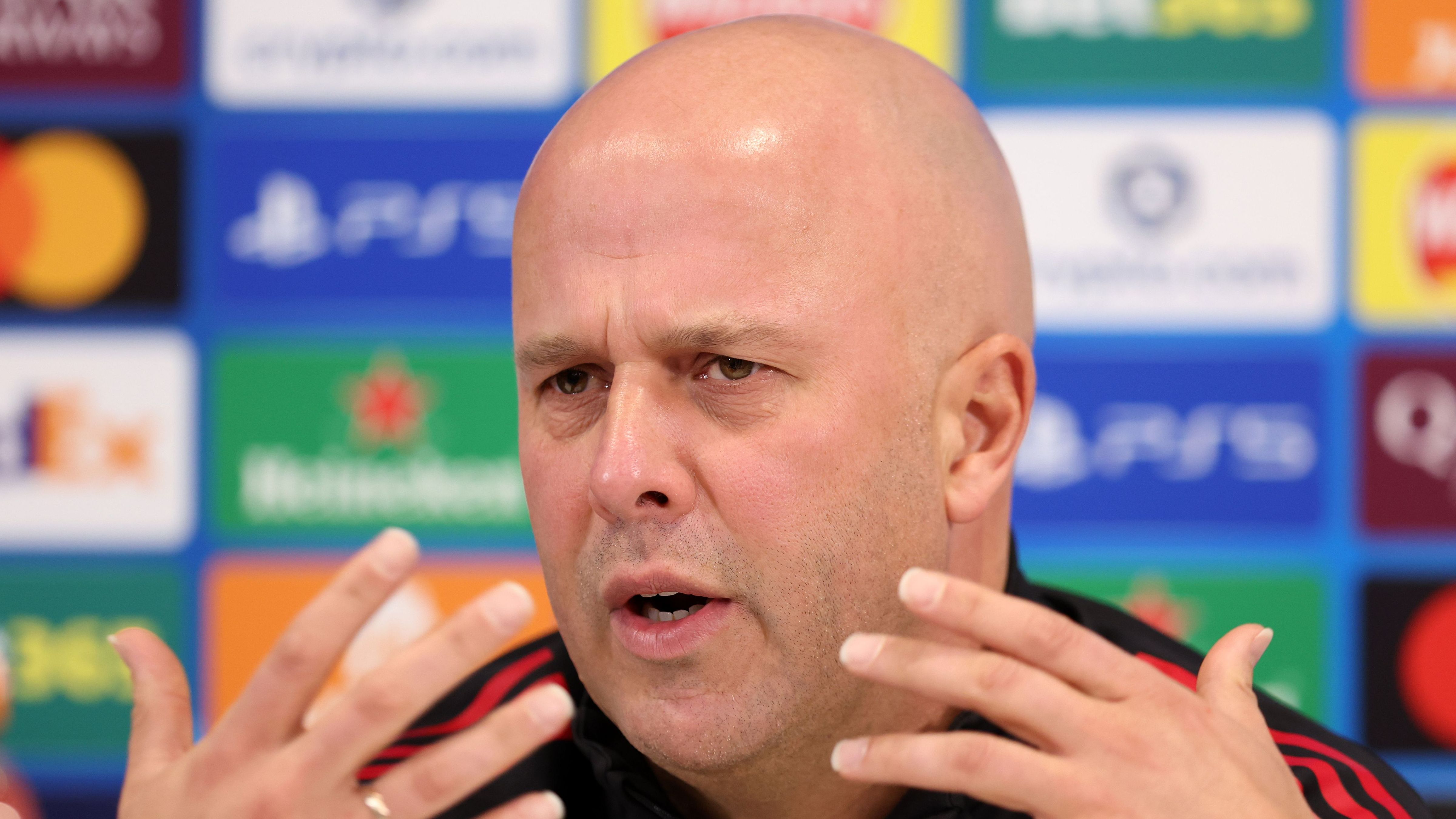 Liverpool FC Training Session And Press Conference - UEFA Champions League 2025/26 League Phase MD5