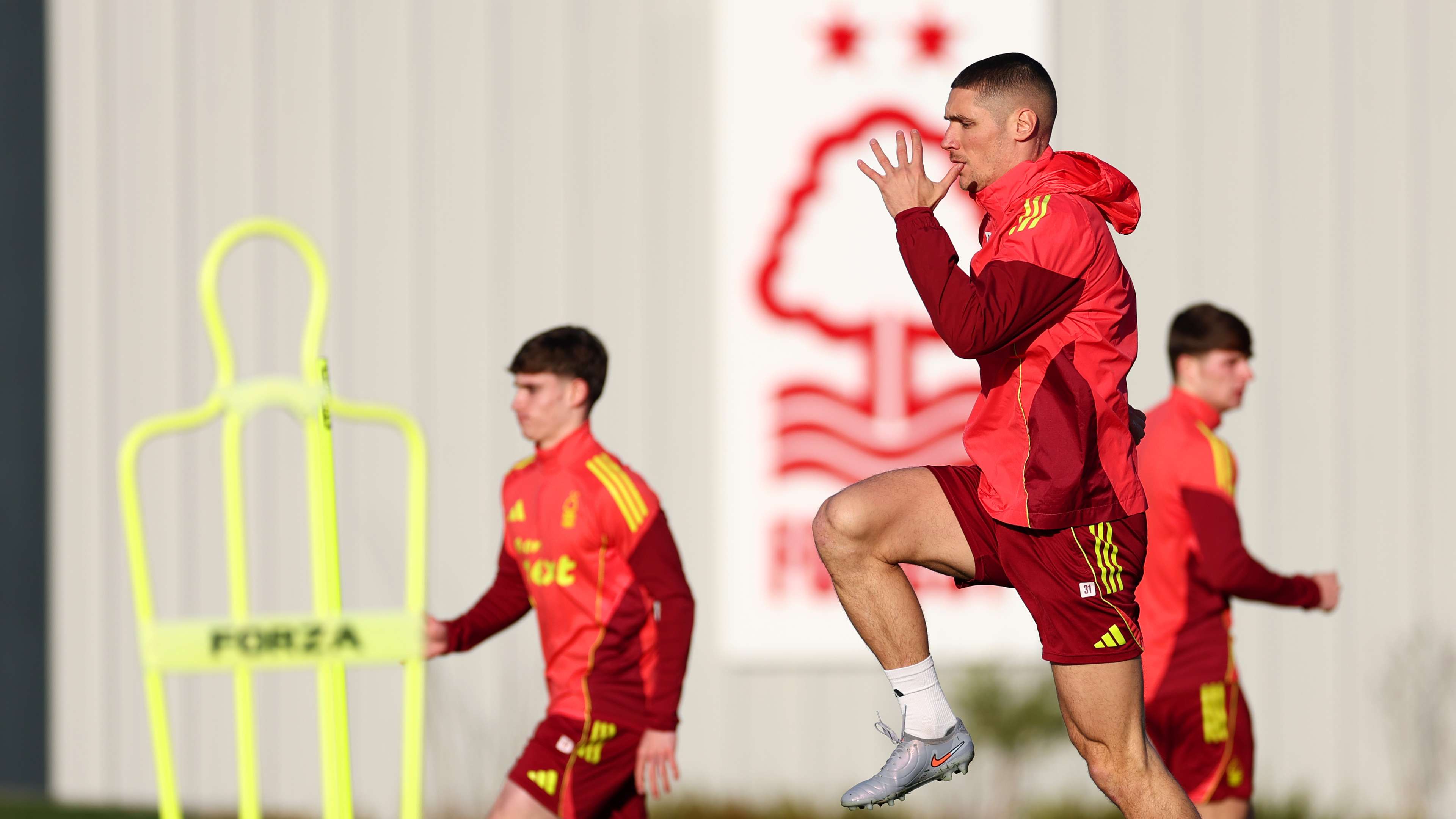 Nottingham Forest FC Training Session And Press Conference - UEFA Europa League 2025/26 League Phase MD5