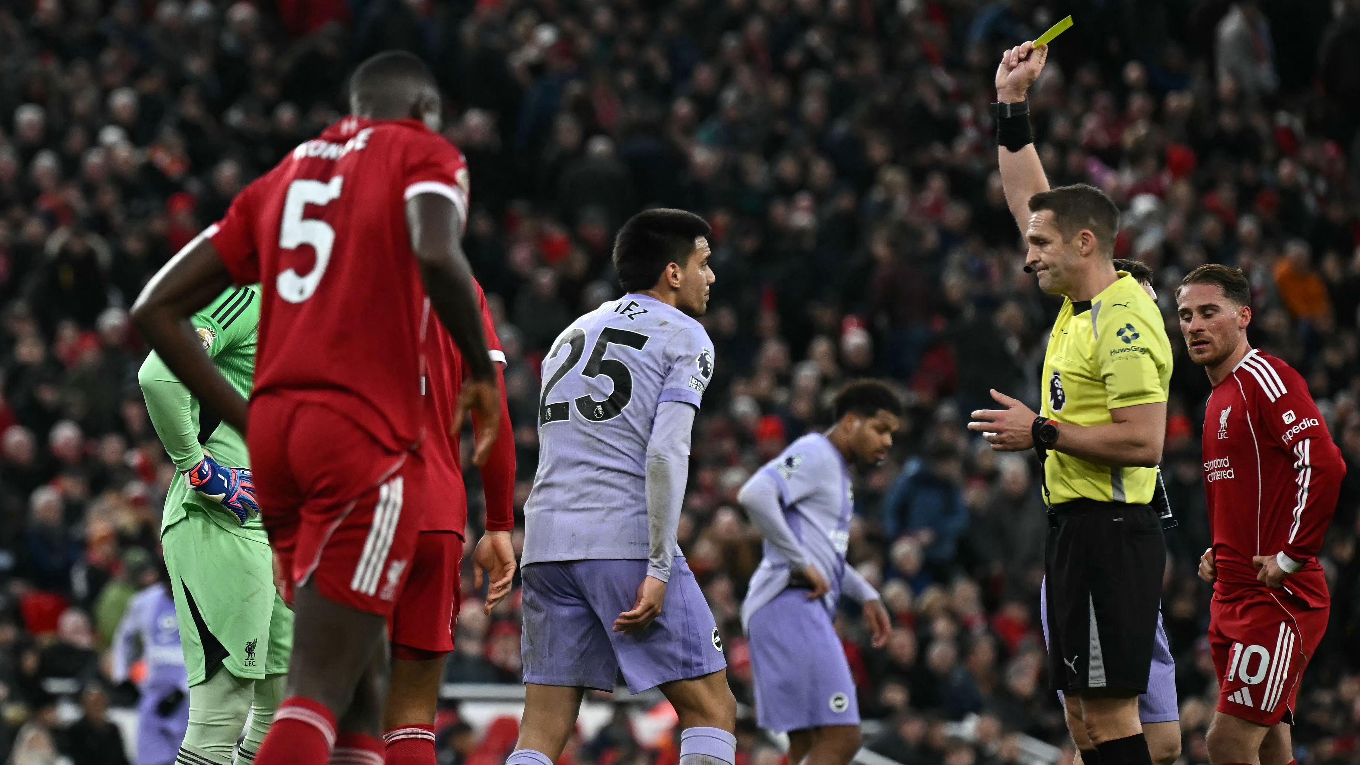 Explained: Why Brighton's Diego Gomez avoided red card for chest-high challenge on Liverpool star Florian Wirtz | Goal.com UK