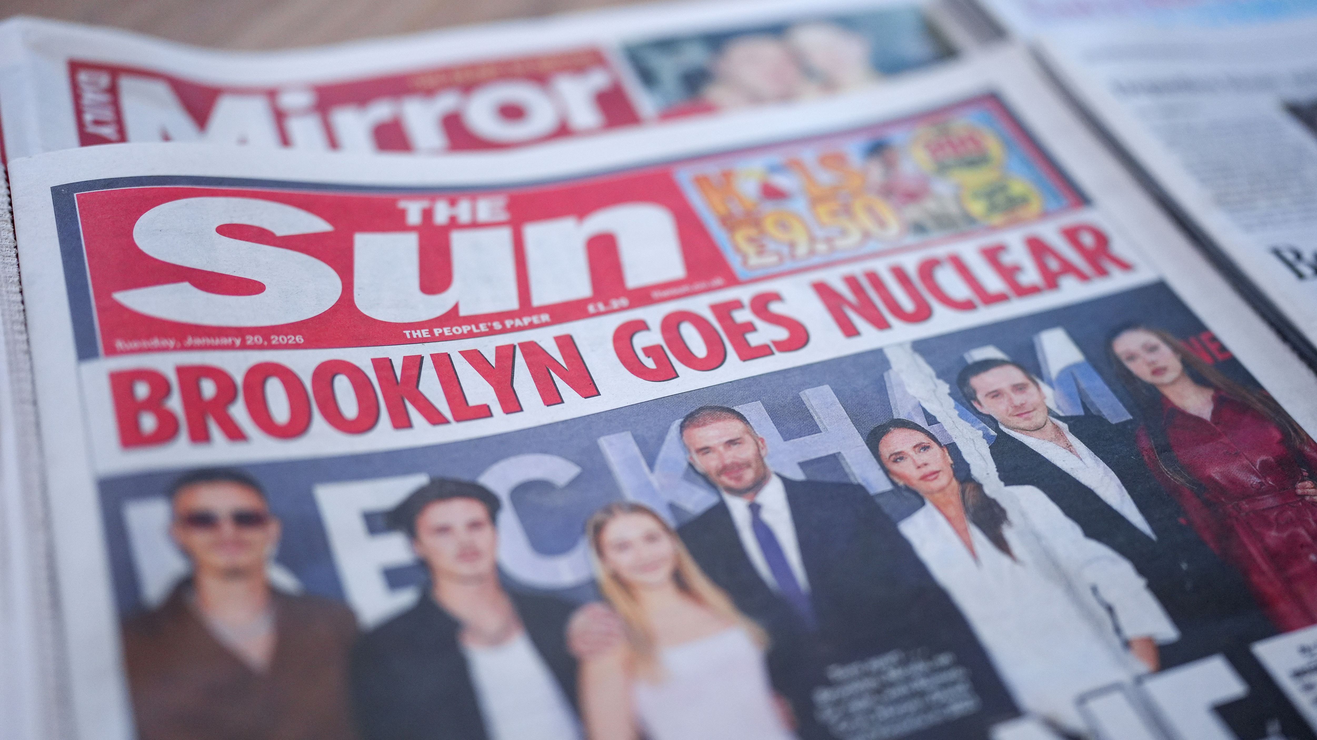 UK Press Reports On Beckham Family Feud