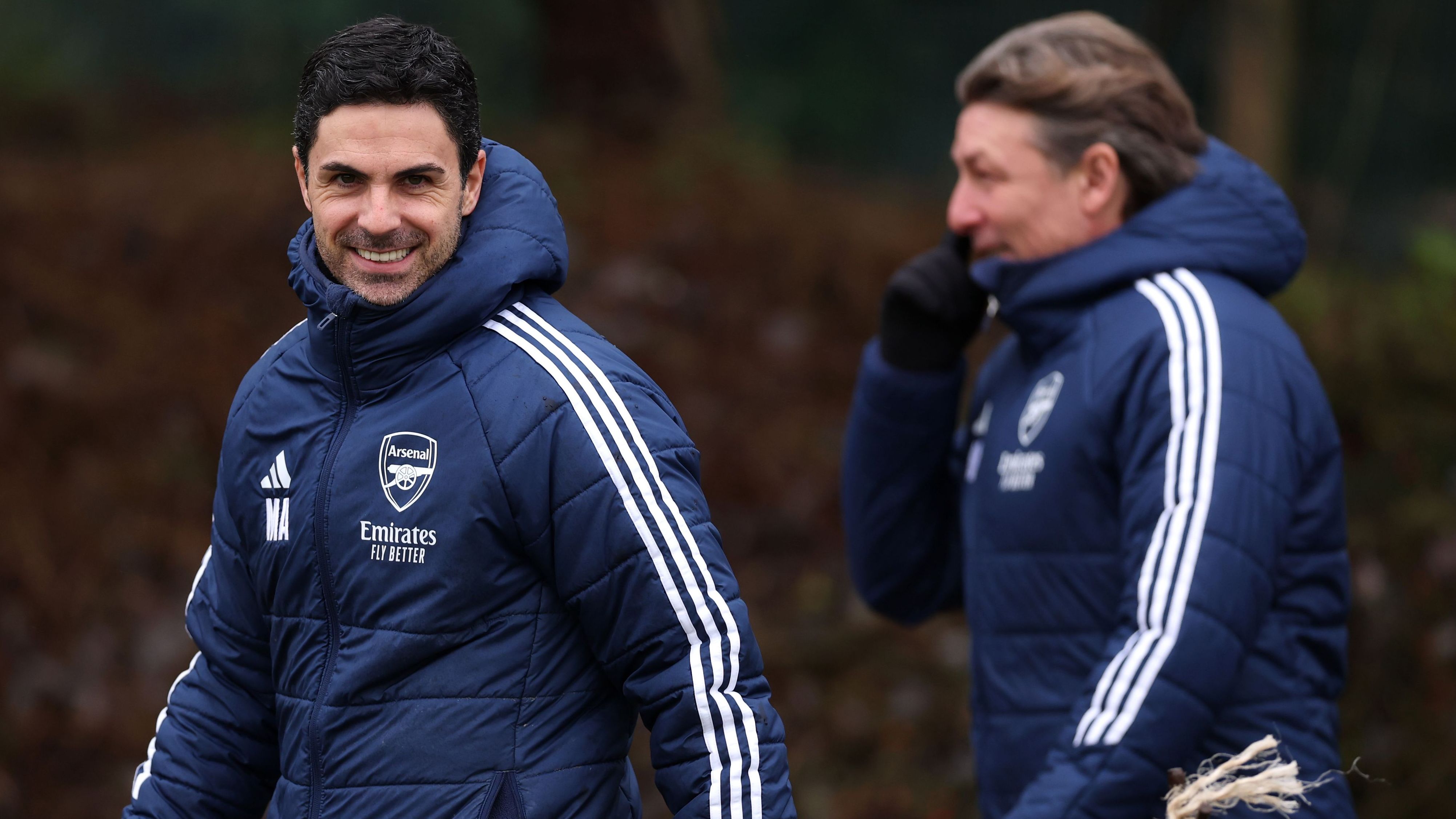 Arsenal FC Training Session And Press Conference - UEFA Champions League 2025/26 League Phase MD8