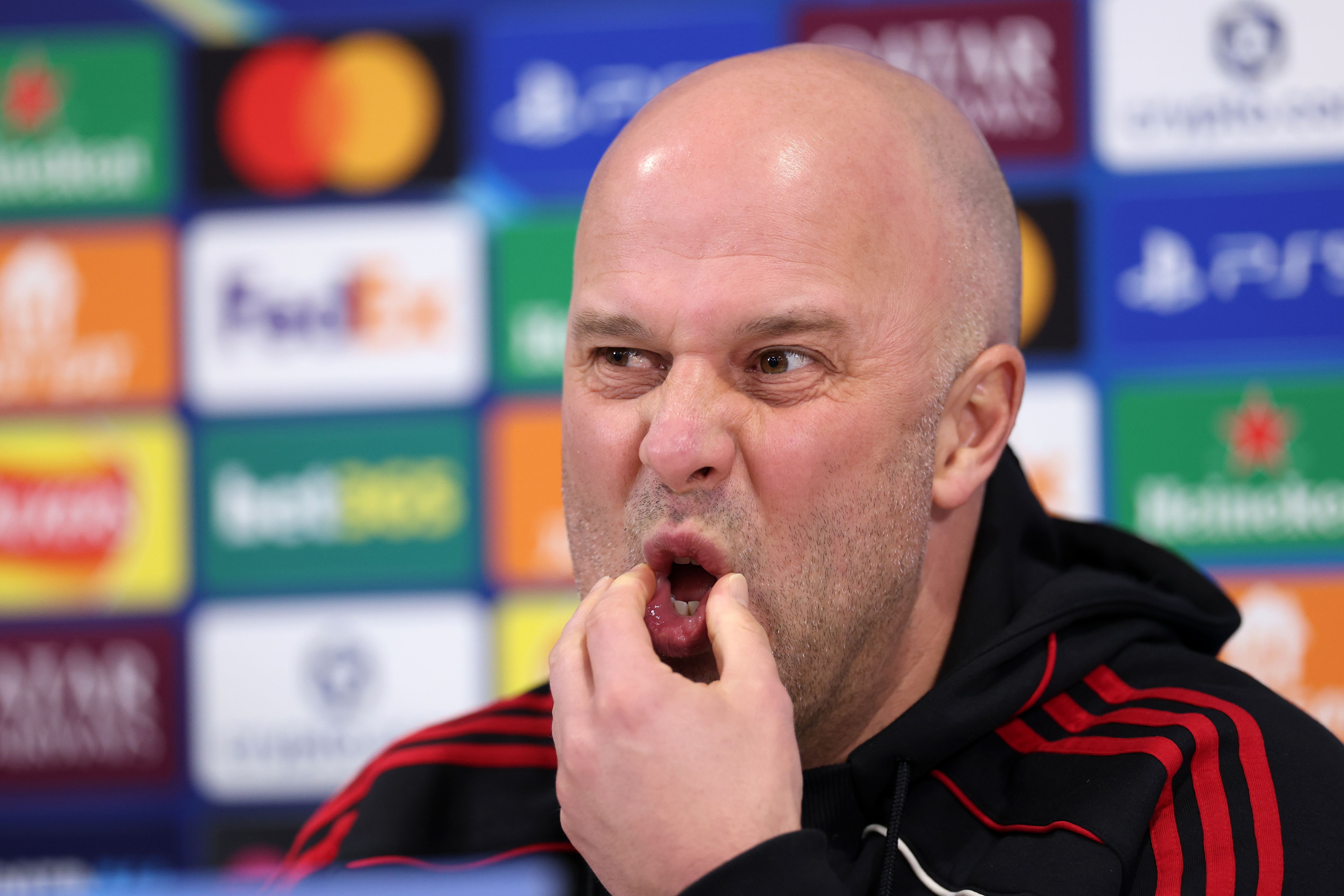 Liverpool FC Training Session And Press Conference - UEFA Champions League 2025/26 League Phase MD8