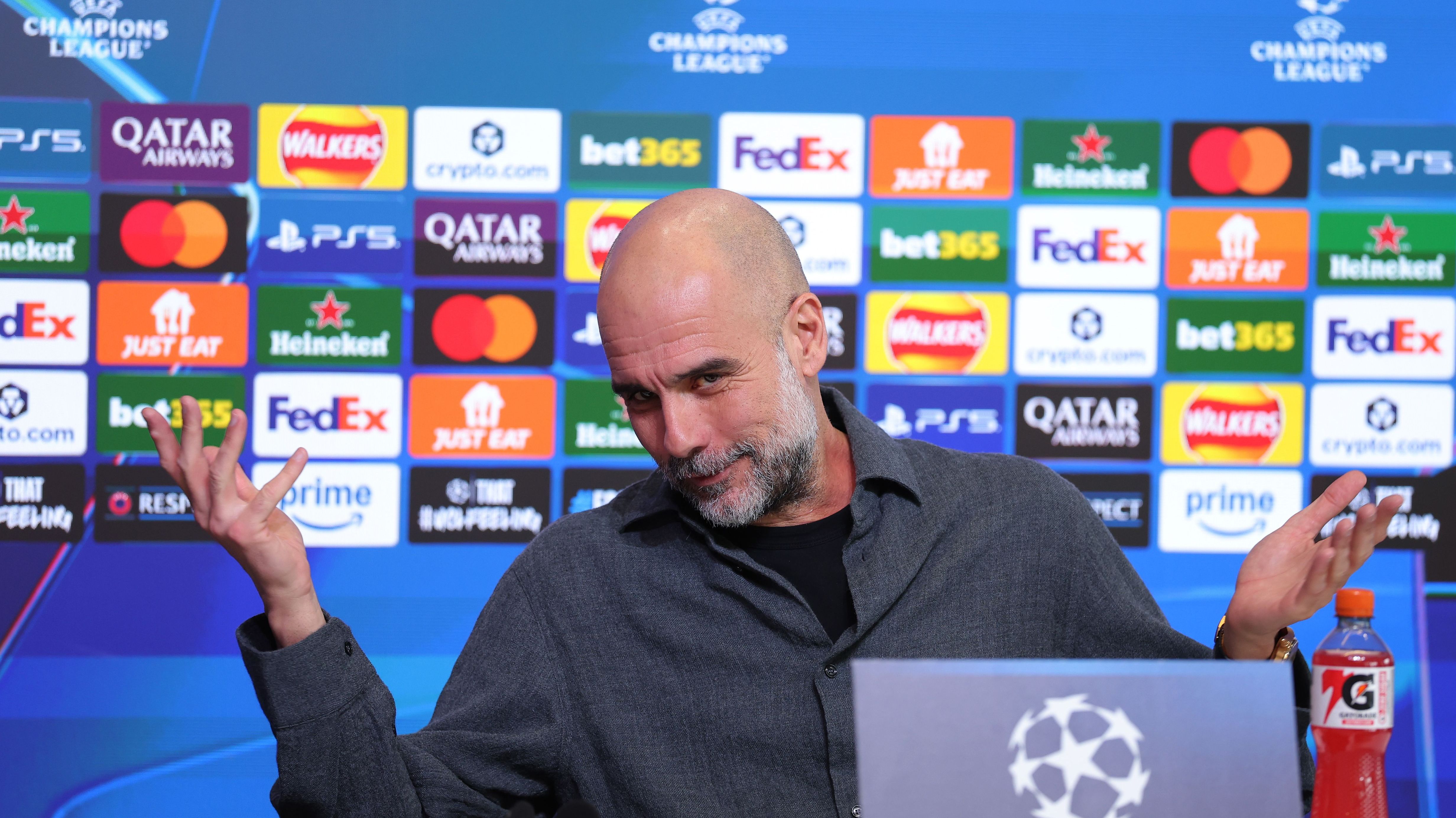 Manchester City FC Training Session And Press Conference - UEFA Champions League 2025/26 Round of 16 Second Leg