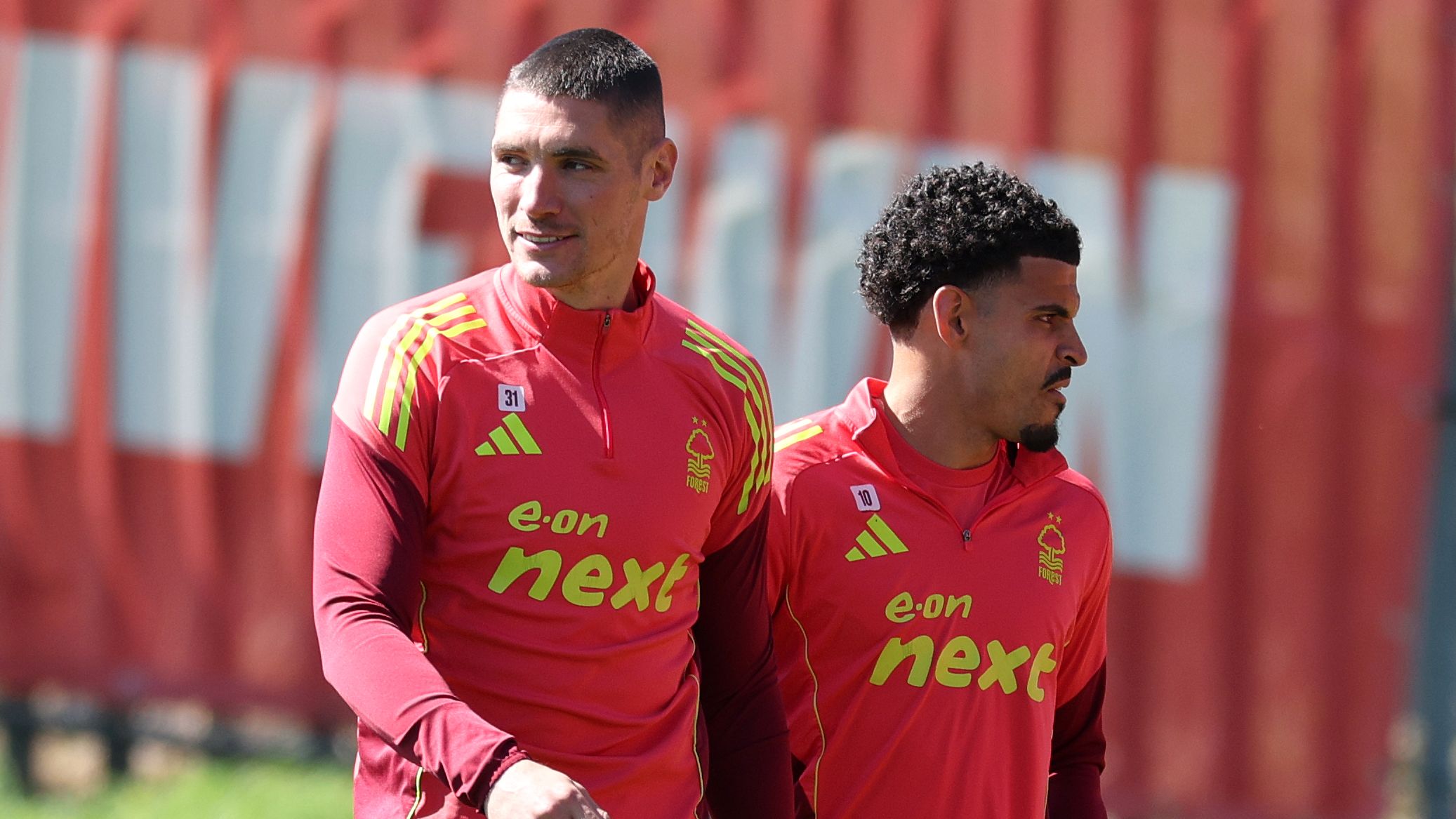 Nottingham Forest FC Training Session And Press Conference - UEFA Europa League 2025/26 Semi-Final First Leg