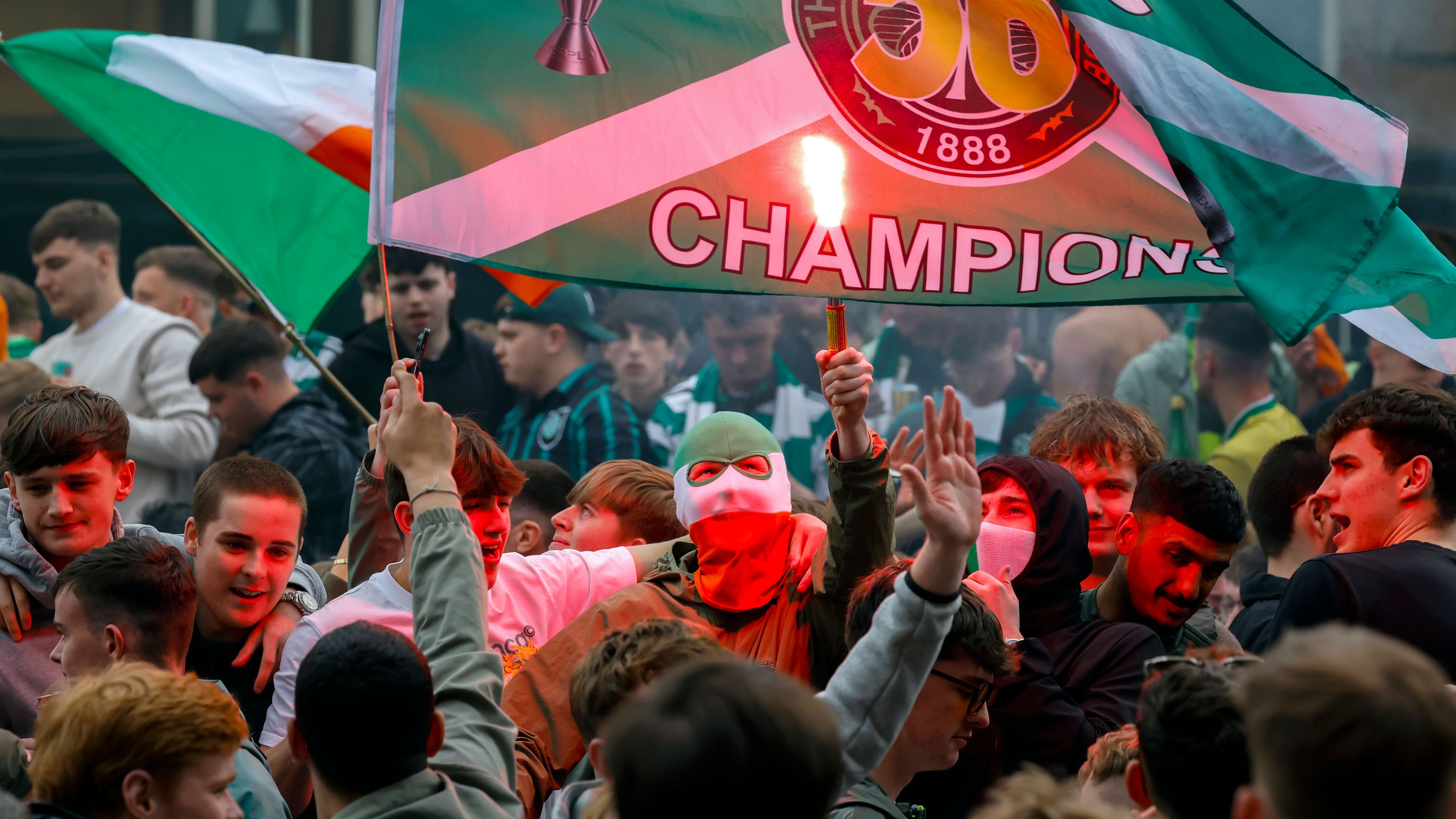 Celtic Fans React To Scottish Premiership Title Victory