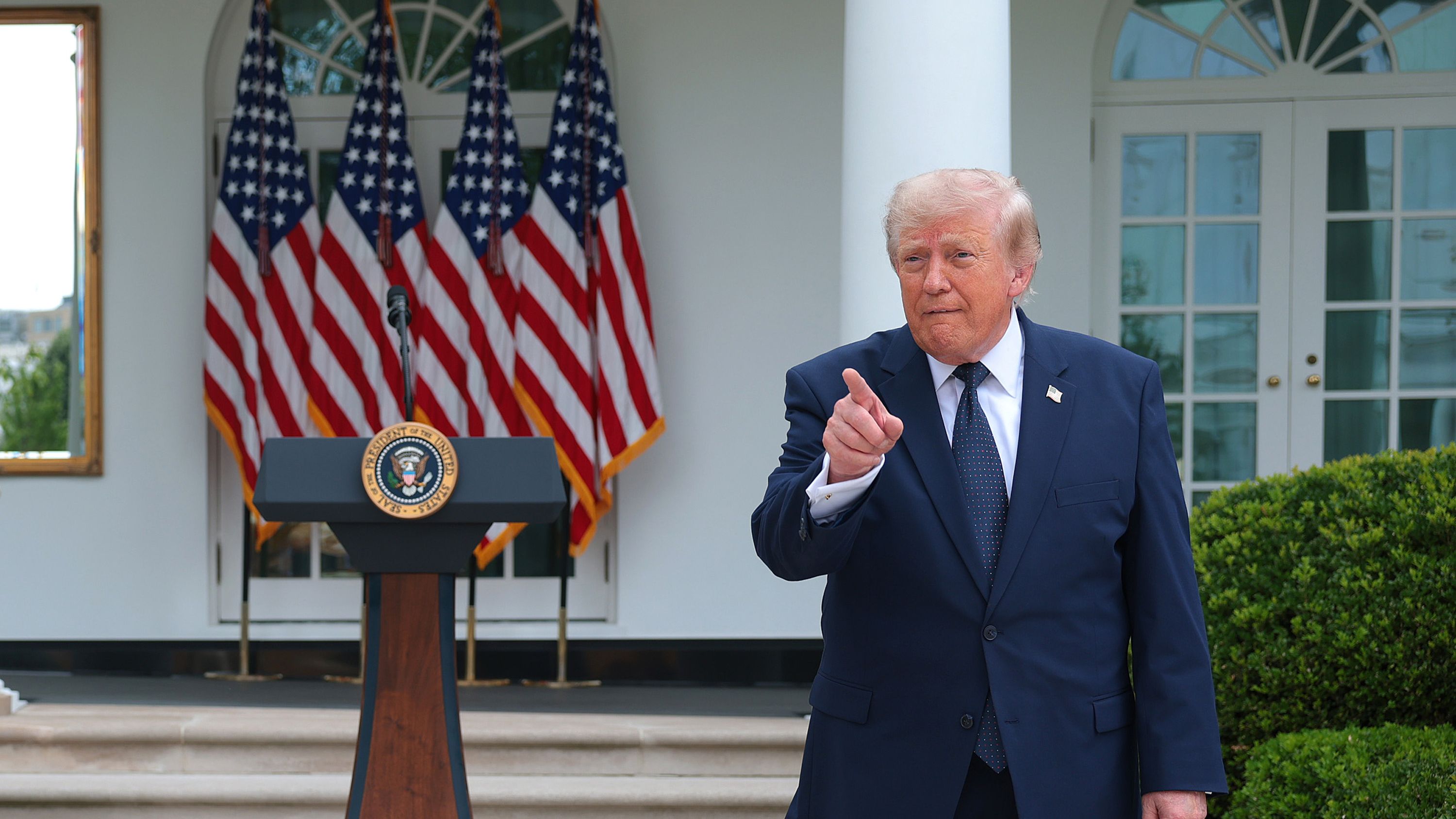President Trump Participates In A Rose Garden Club Lunch