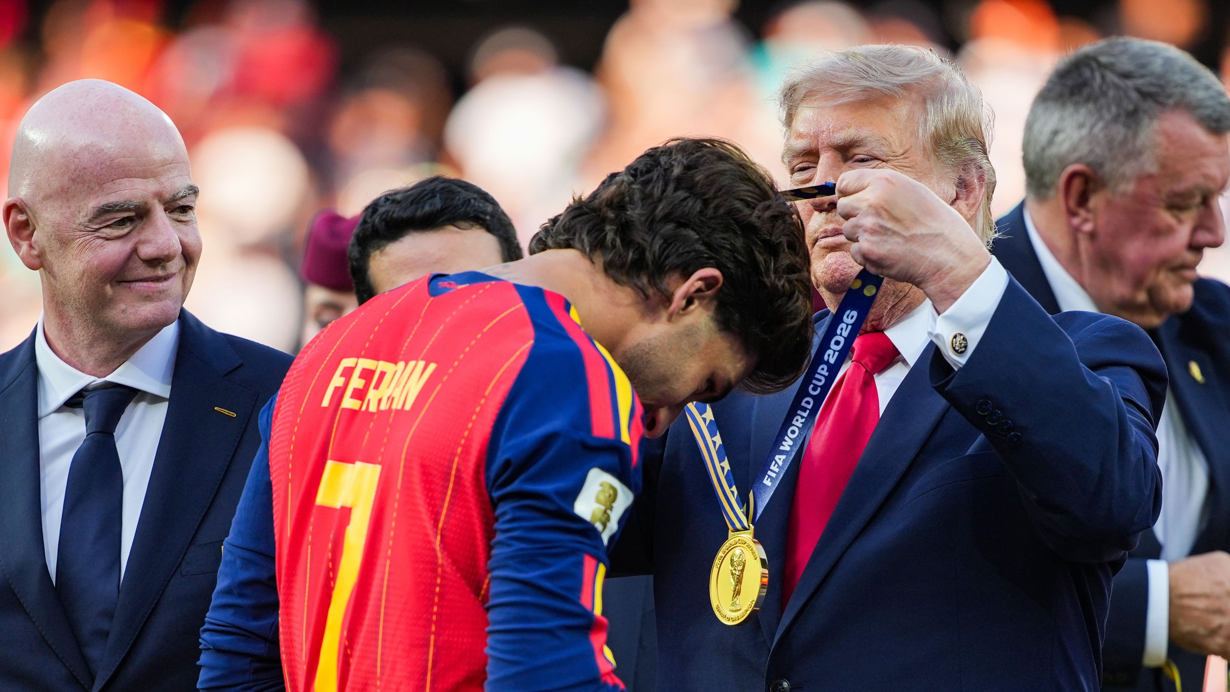 President Trump And First Lady Attend FIFA World Cup Final In New Jersey