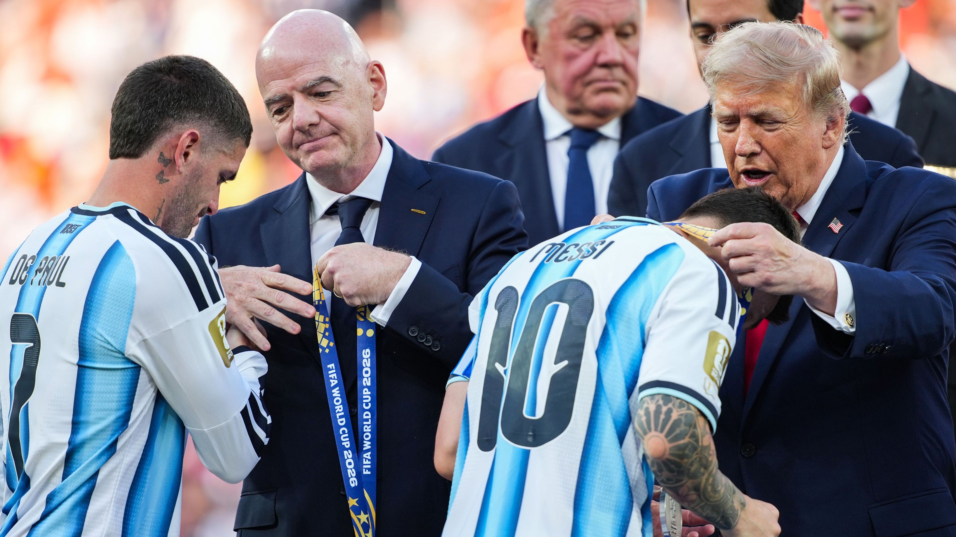 President Trump And First Lady Attend FIFA World Cup Final In New Jersey
