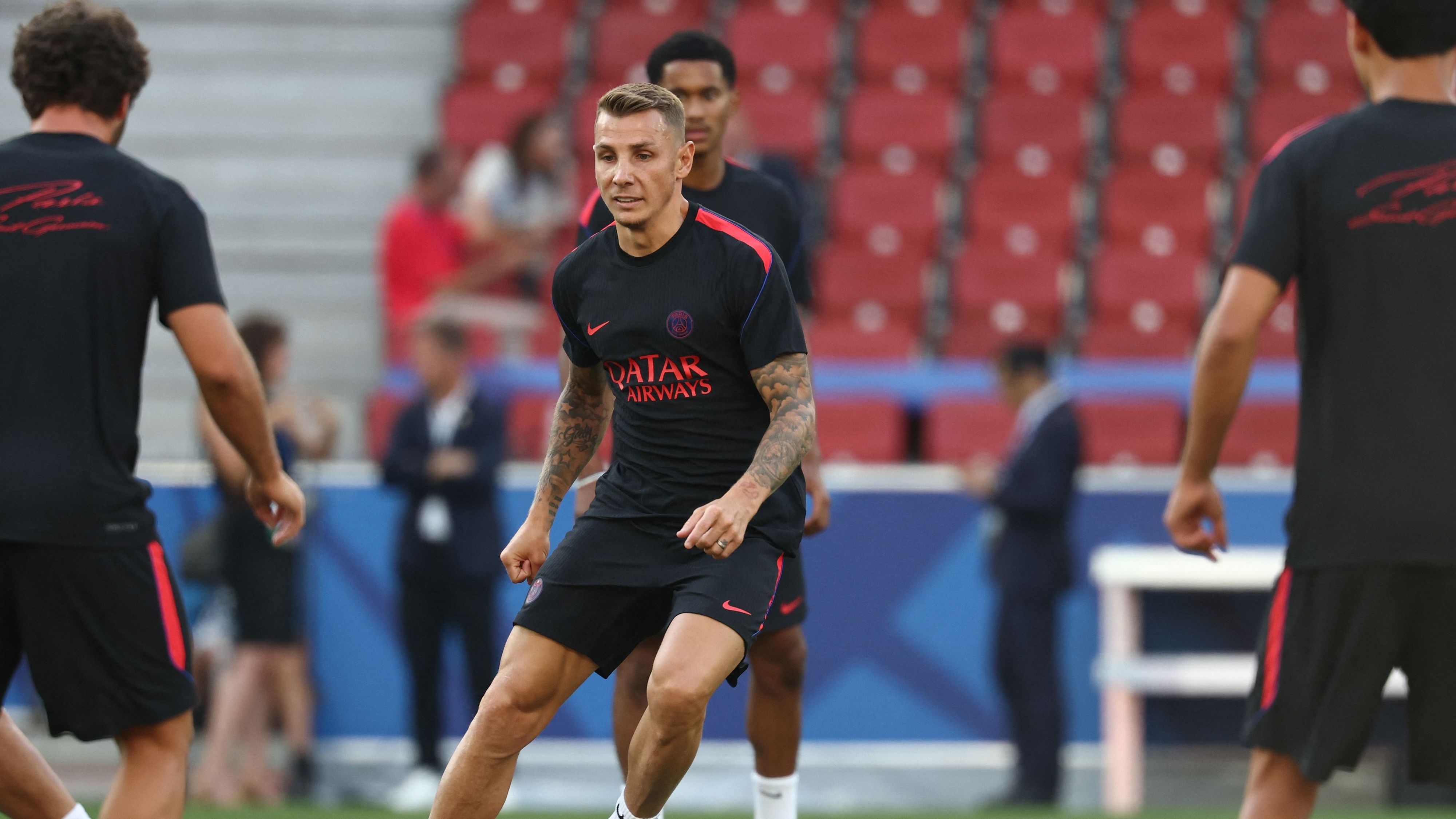FBL-EUR-SUPERCUP-PSG-ASTON VILLA-TRAINING