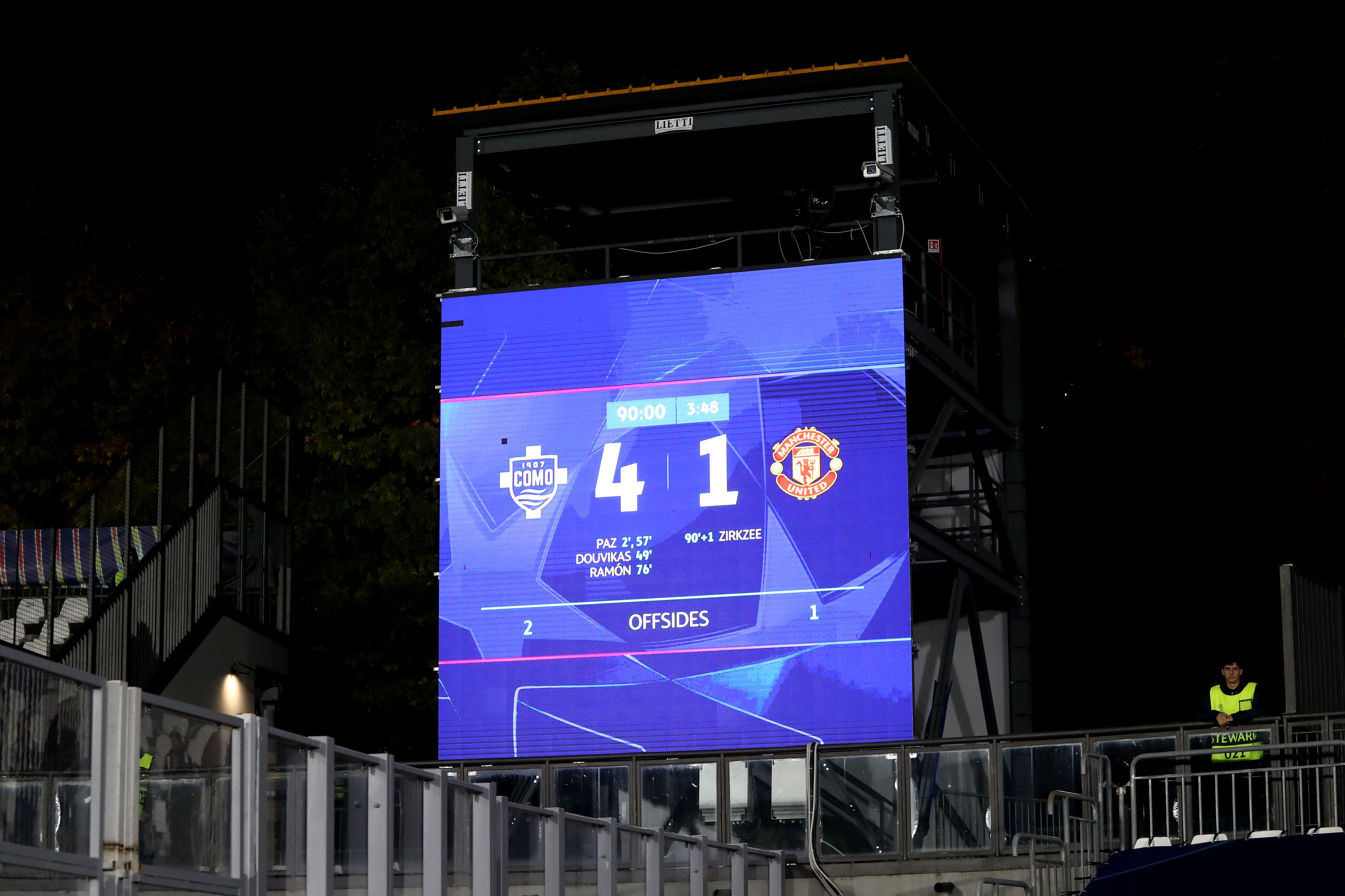 Como 1907 v Manchester United - UEFA Champions League 2026/27 League Phase MD3