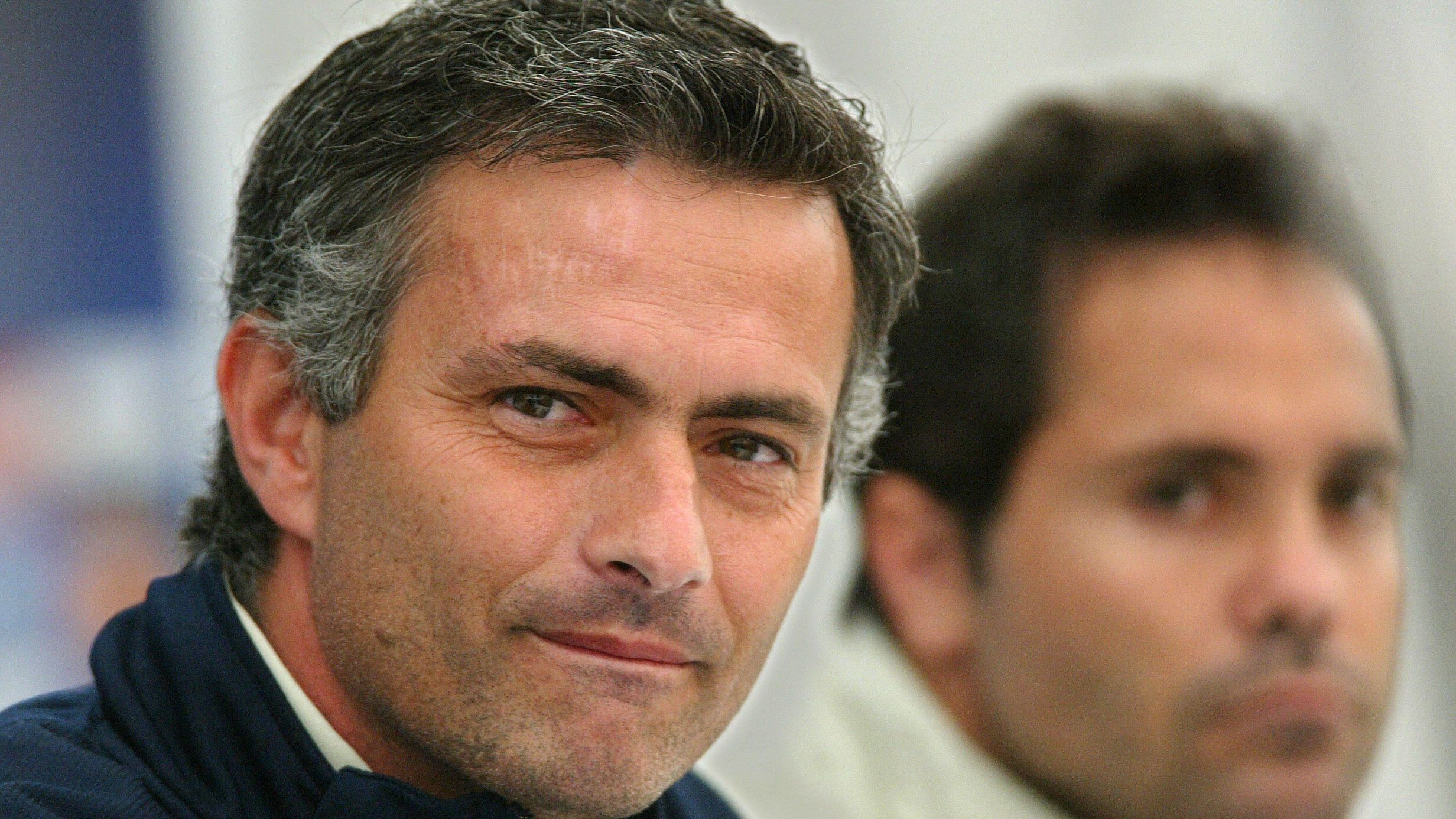 FC Porto coach Jose Mourinho (L) and def