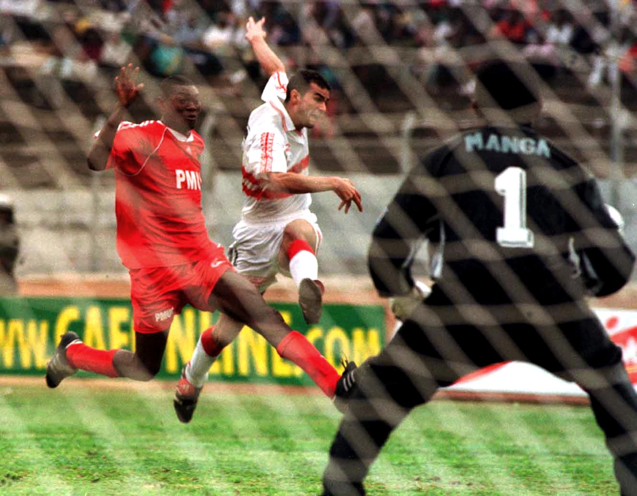 An unidentified player of Egyptian team Zamalek (C