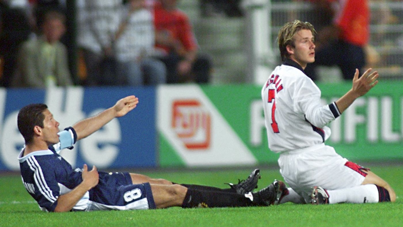 CUP-FR98-ARG-ENG-SIMEONE-BECKHAM-RED CARD