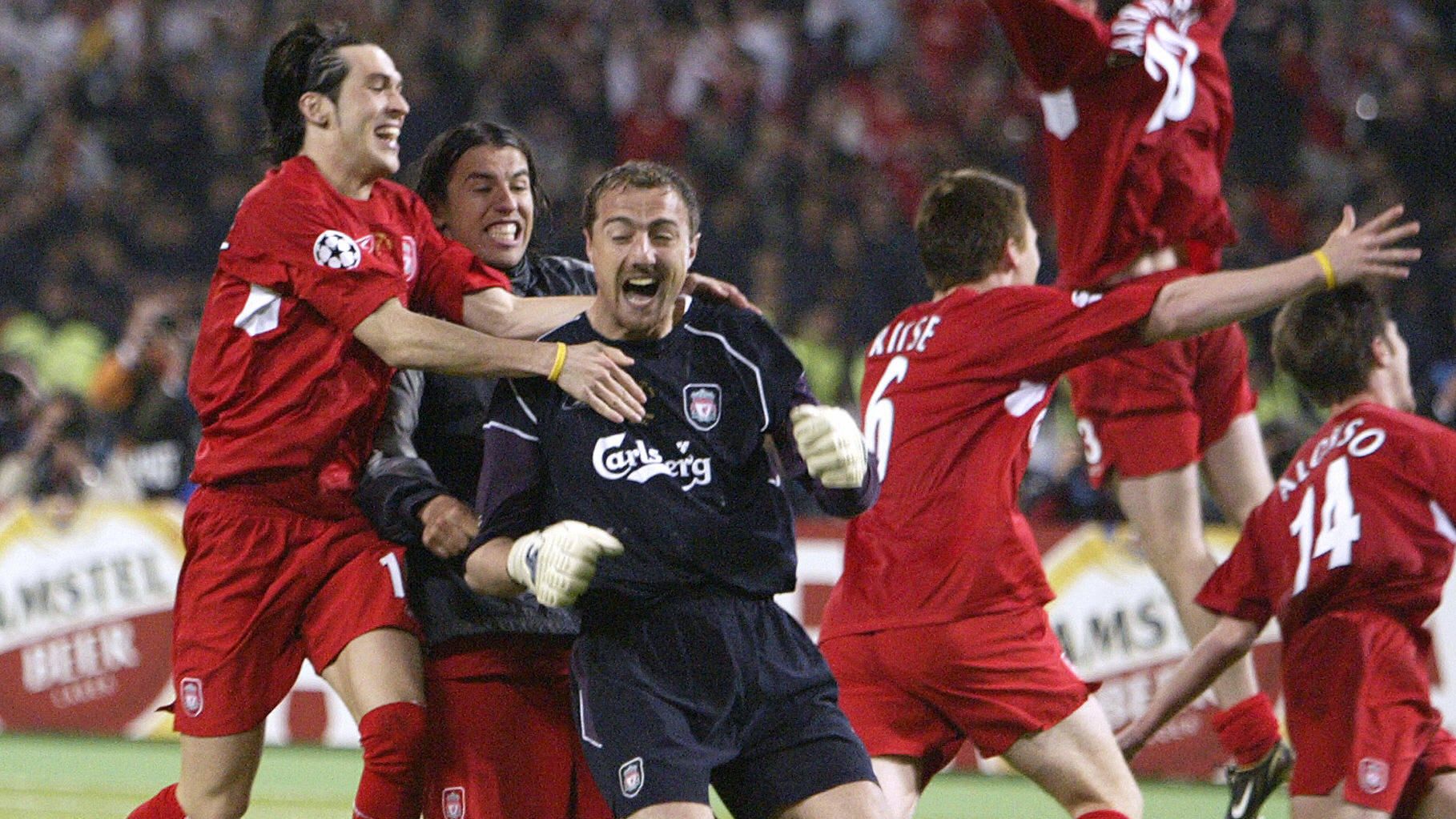 Liverpool's Polish goalkeeper Jerzy Dude