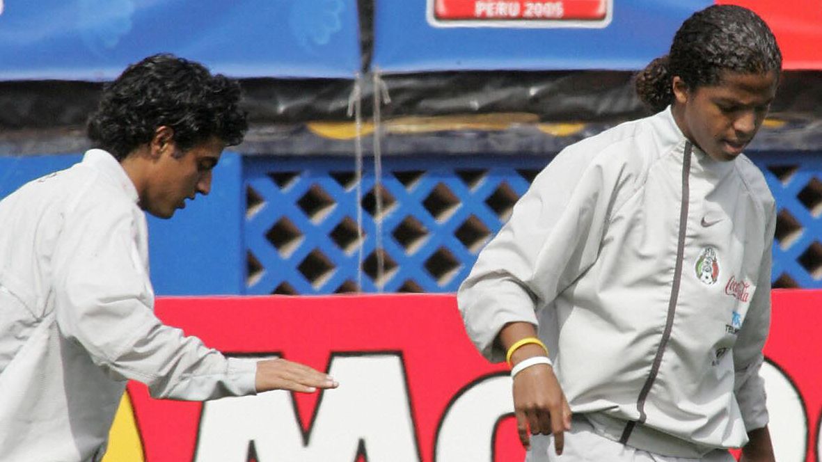 Mexican U17 soccer players Giovanni Dos