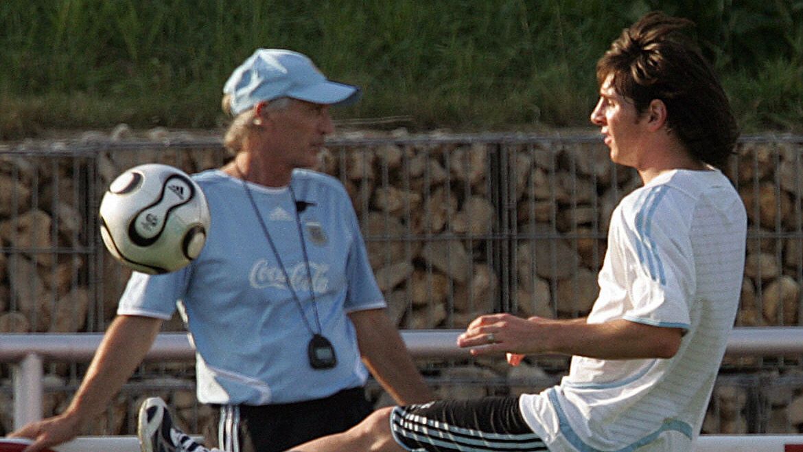 Argentine forward Lionel Messi kicks the