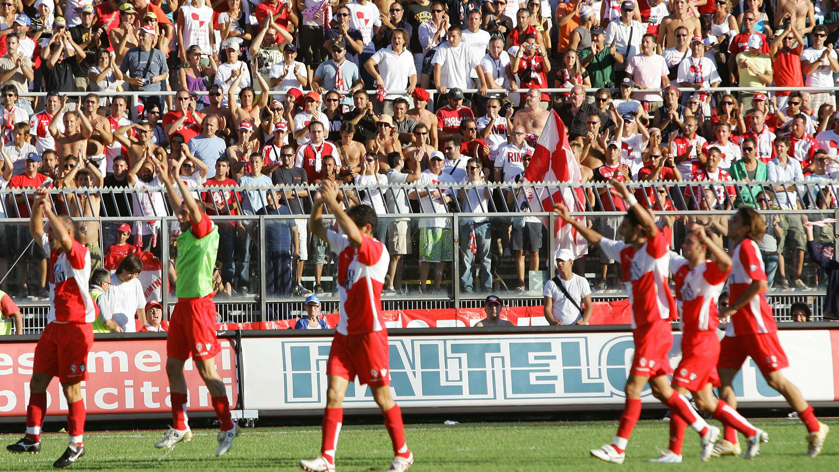 Rimini' supporters celebrates after thei