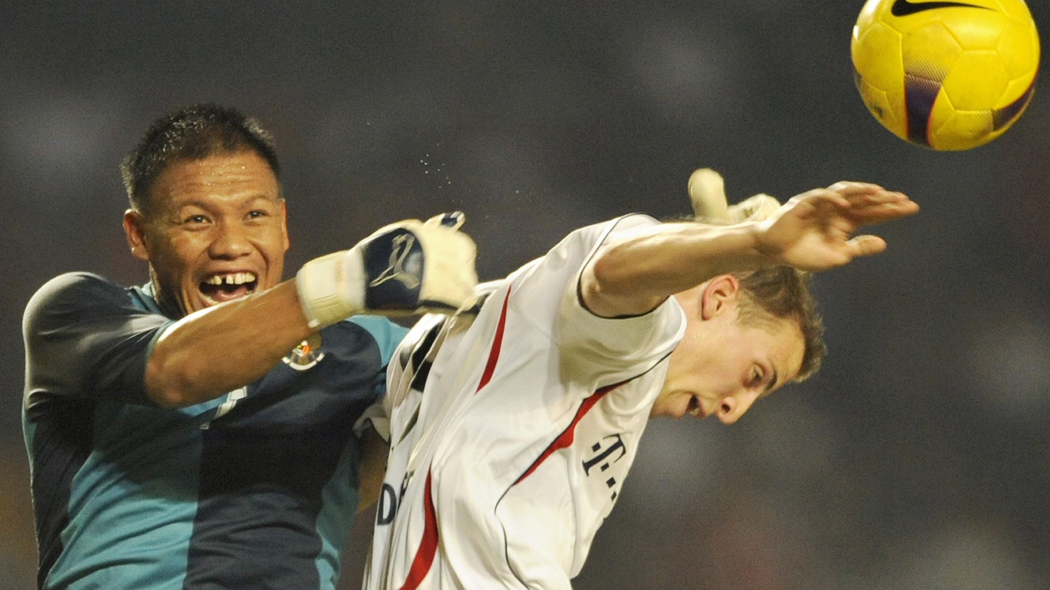 Indonesian goalkeeper Yandri Cristian Pi
