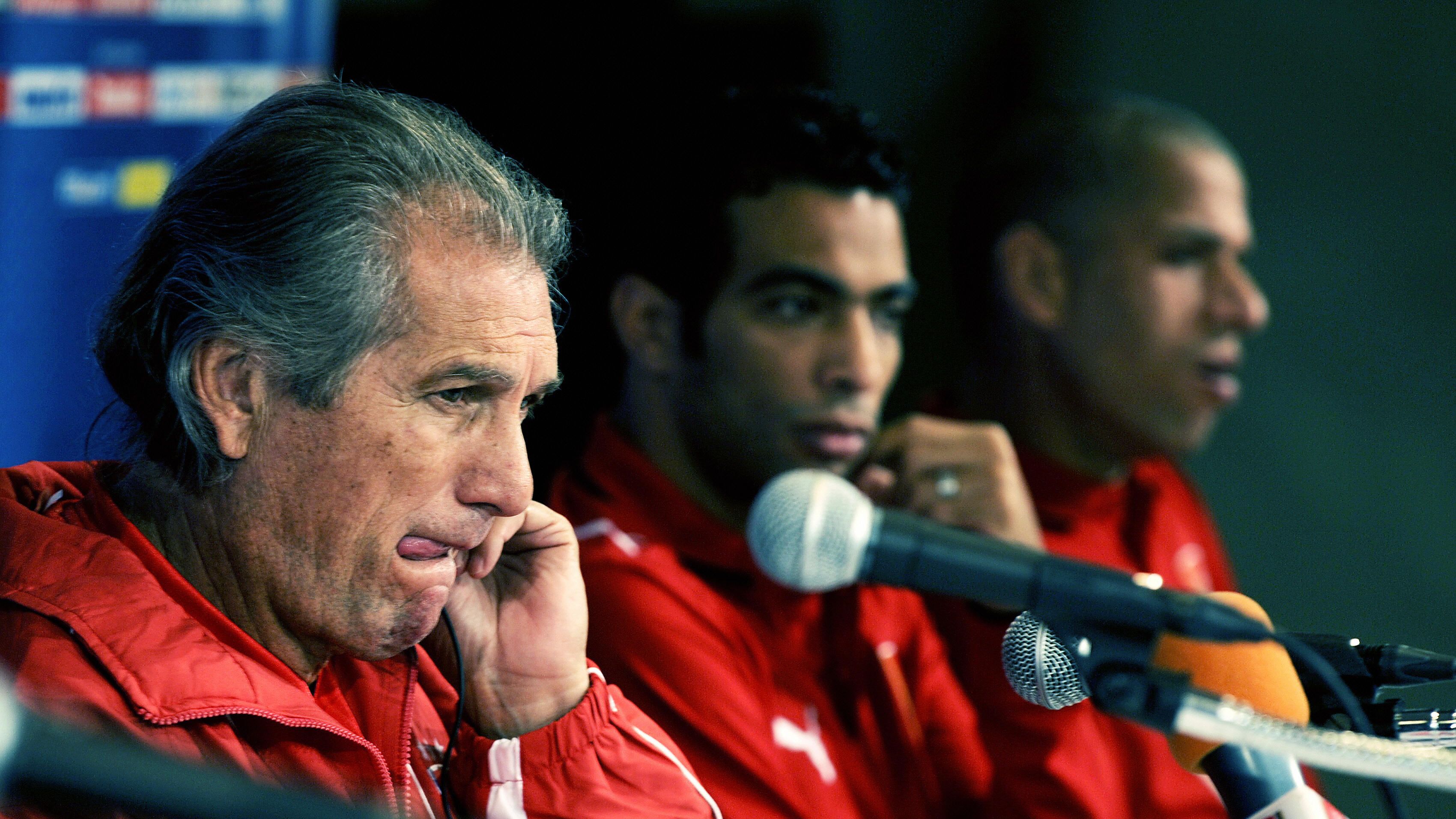 Egyptian football club team Al Ahly's Po