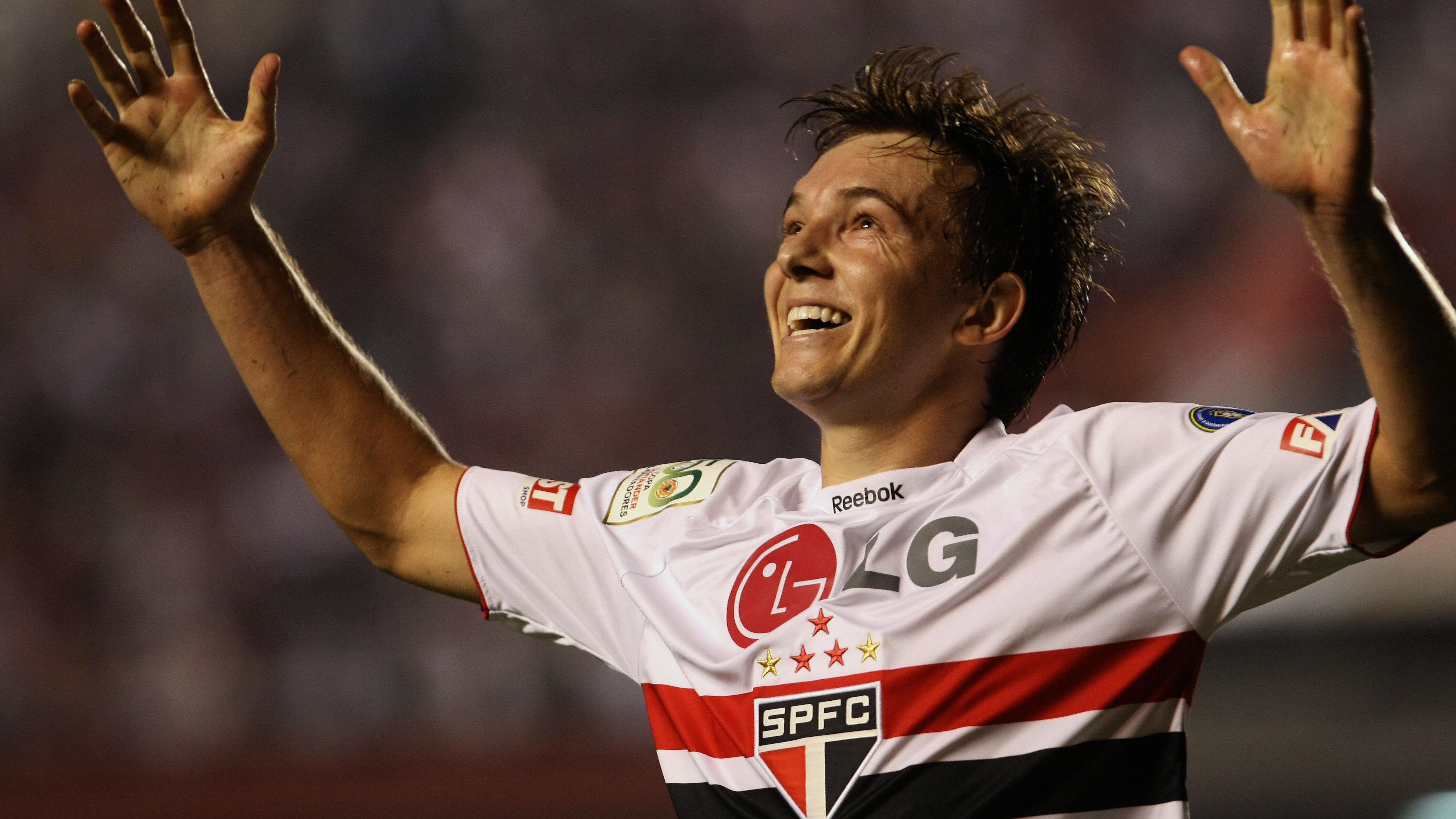 Dagoberto, of Brazil's Sao Paulo FC, cel