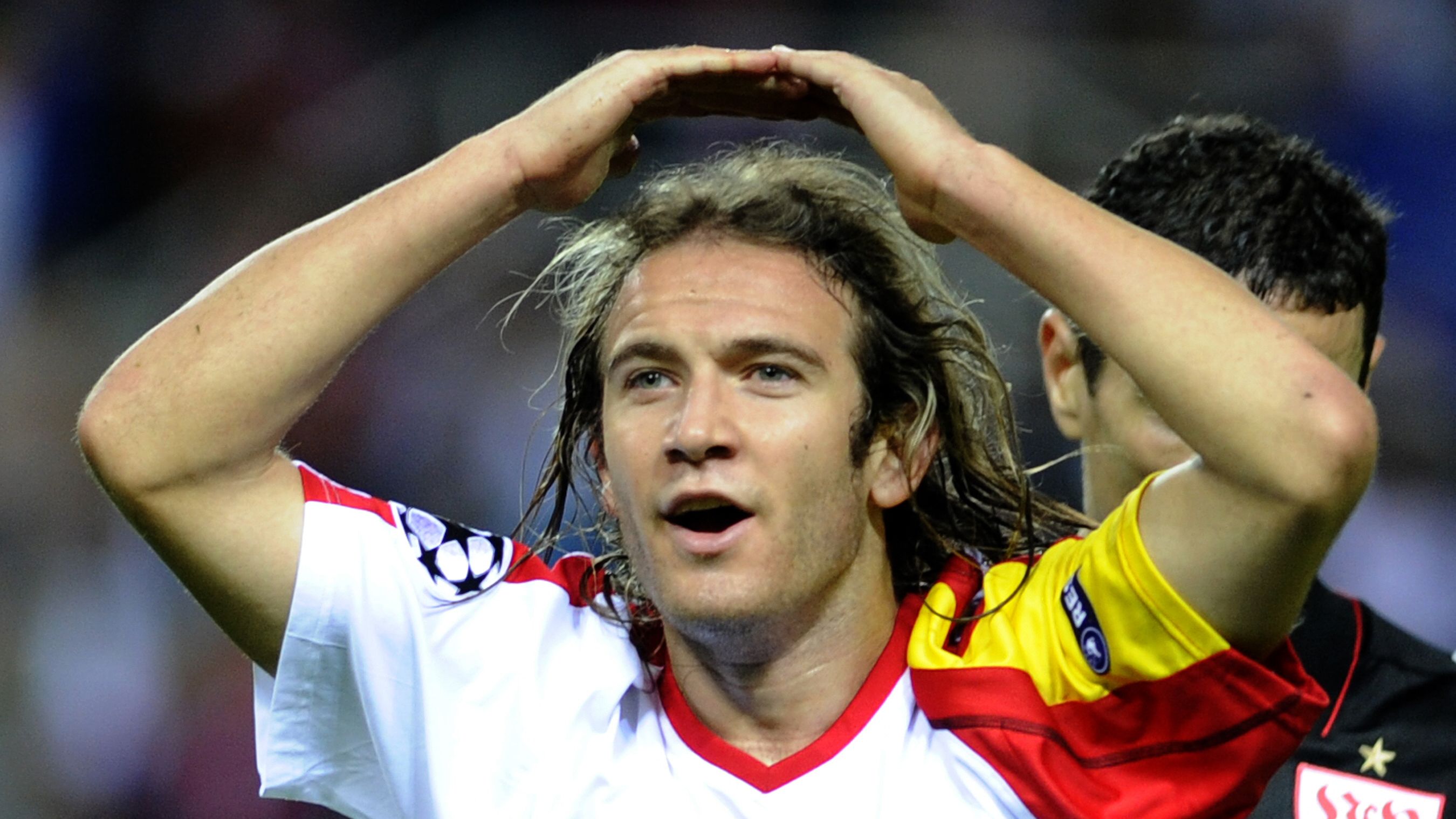 Sevilla's midfielder Diego Capel reacts